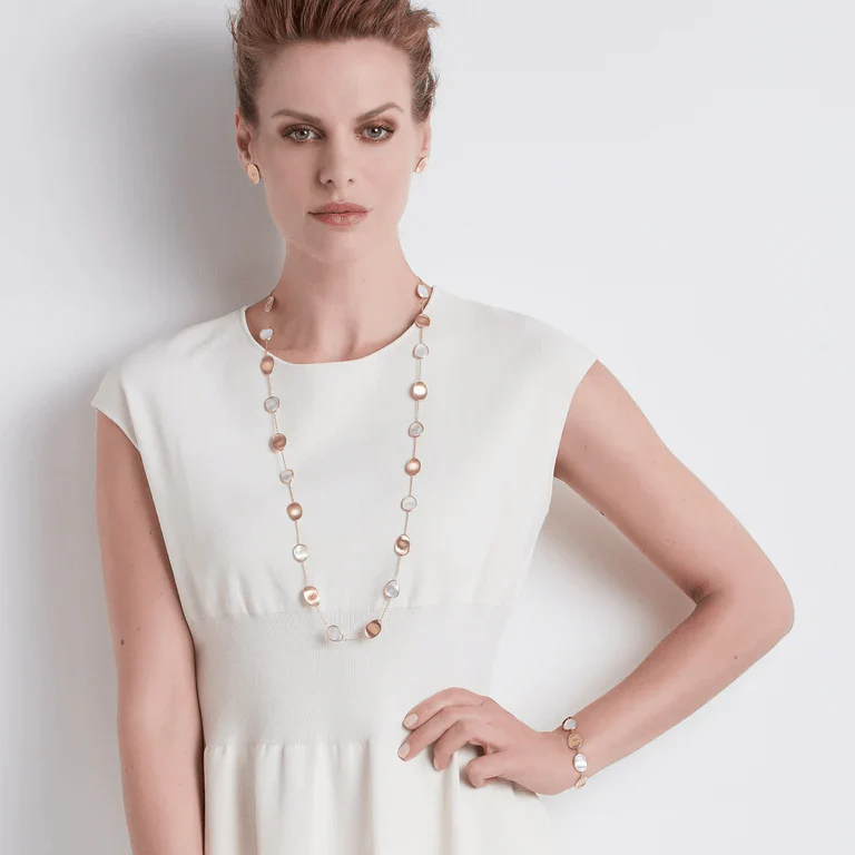 Marco Bicego Lunaria 18K Yellow Gold Mother of Pearl Bracelet - Image 2