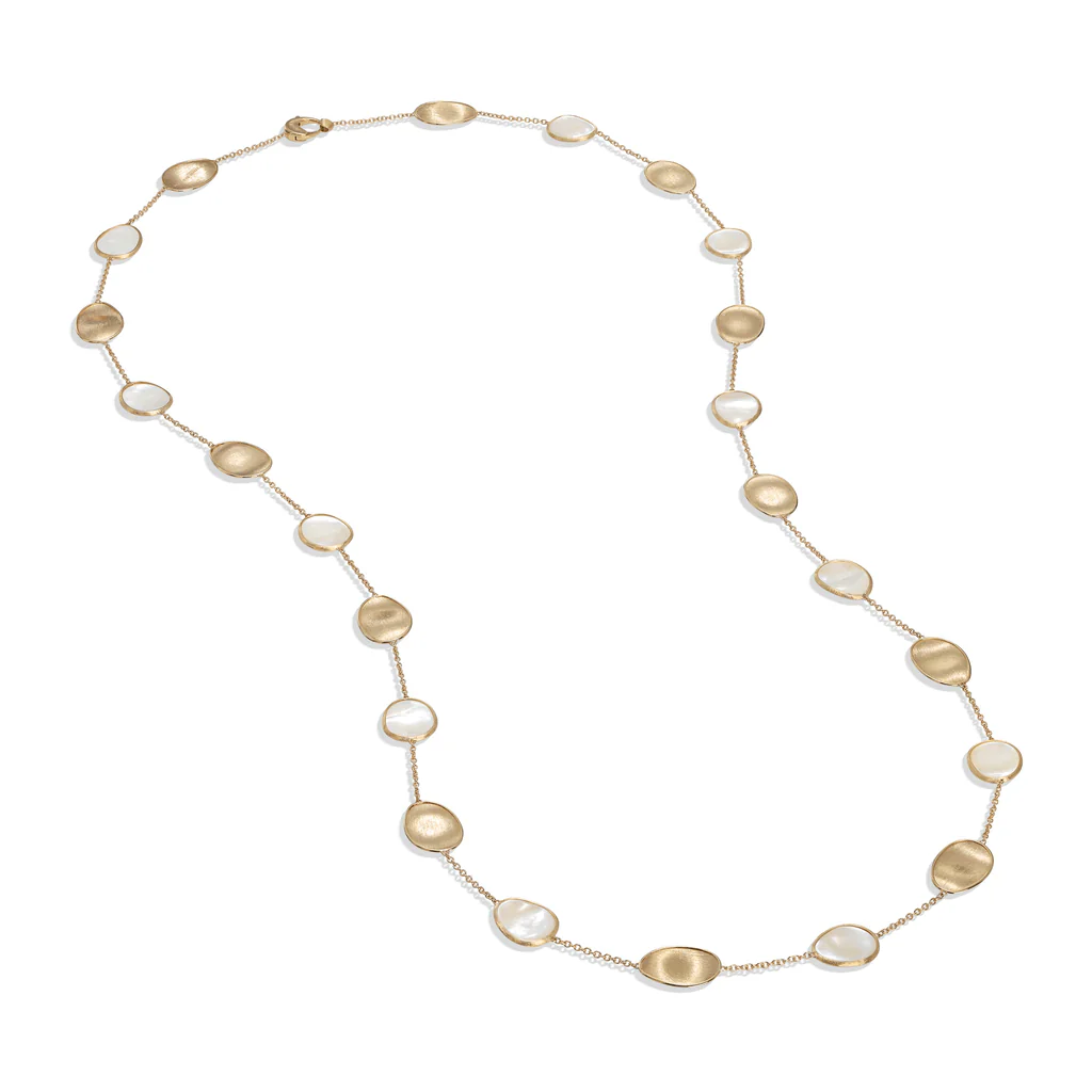 Marco Bicego Lunaria 18K Yellow Gold Mother of Pearl Necklace - Image 3