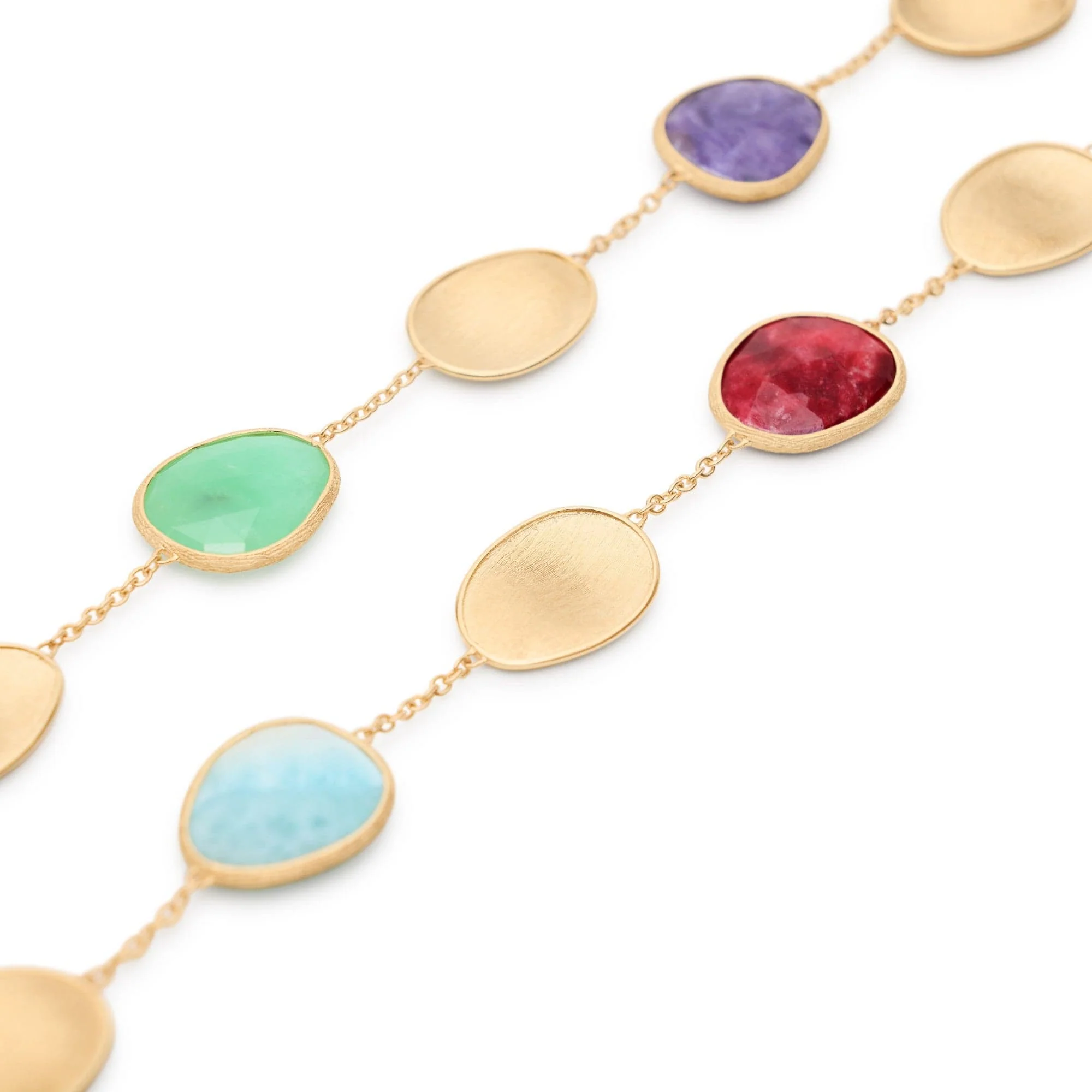 Marco Bicego Lunaria 18K Yellow Gold 17" Multi Stone Necklace - Image 2