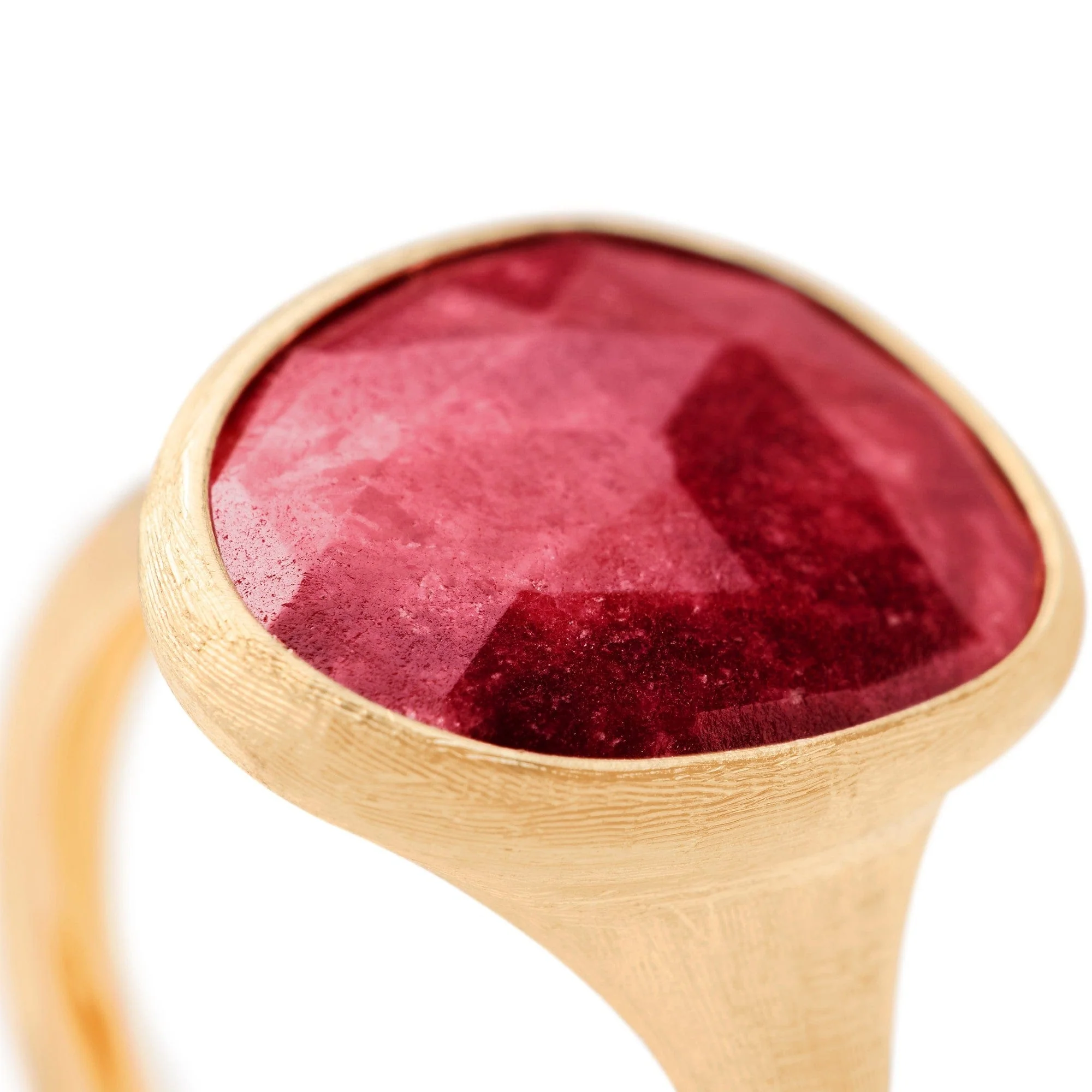 Marco Bicego Lunaria 18K Yellow Gold Thulite Ring - Image 2