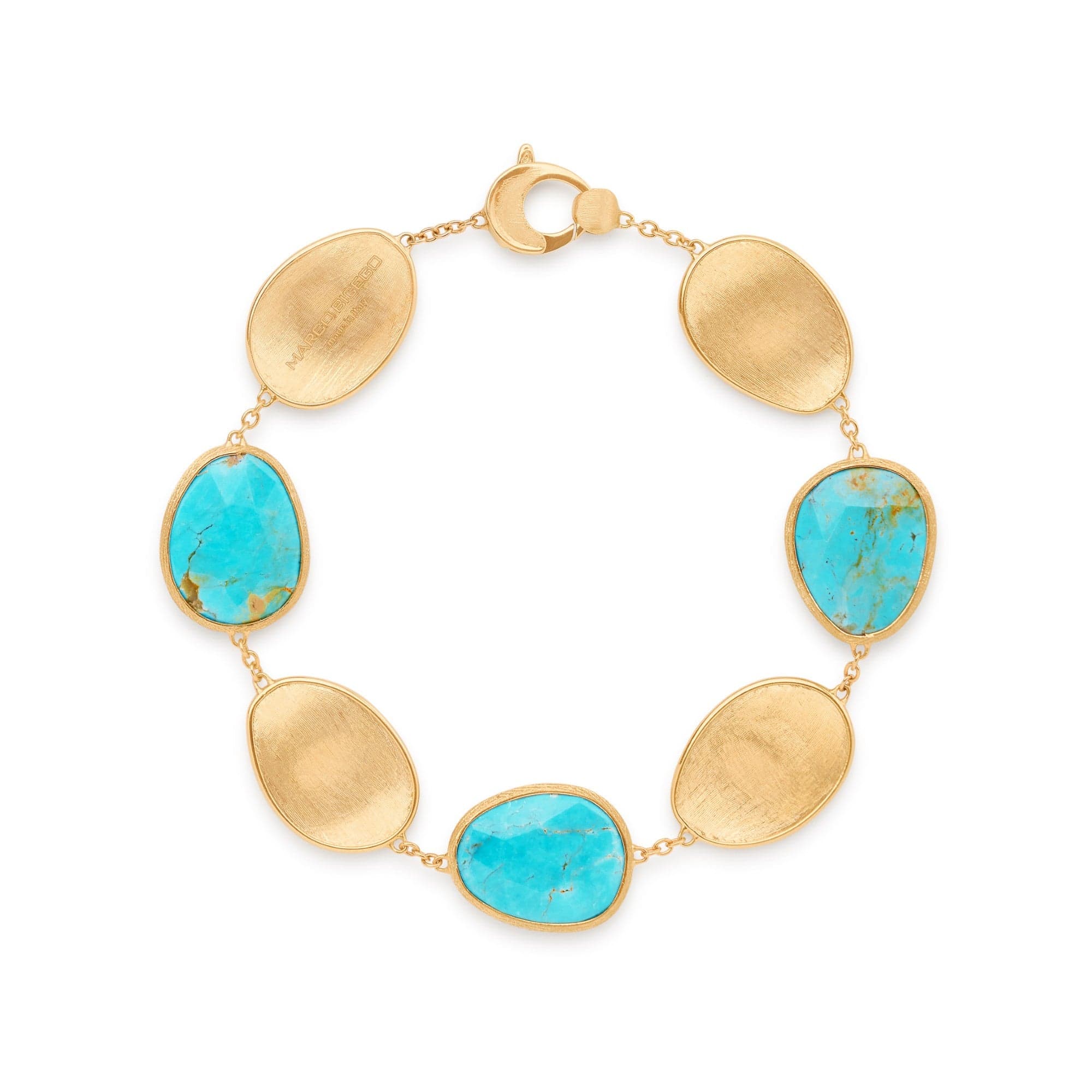 Marco Bicego Lunaria 18K Yellow Gold Turquoise Bracelet