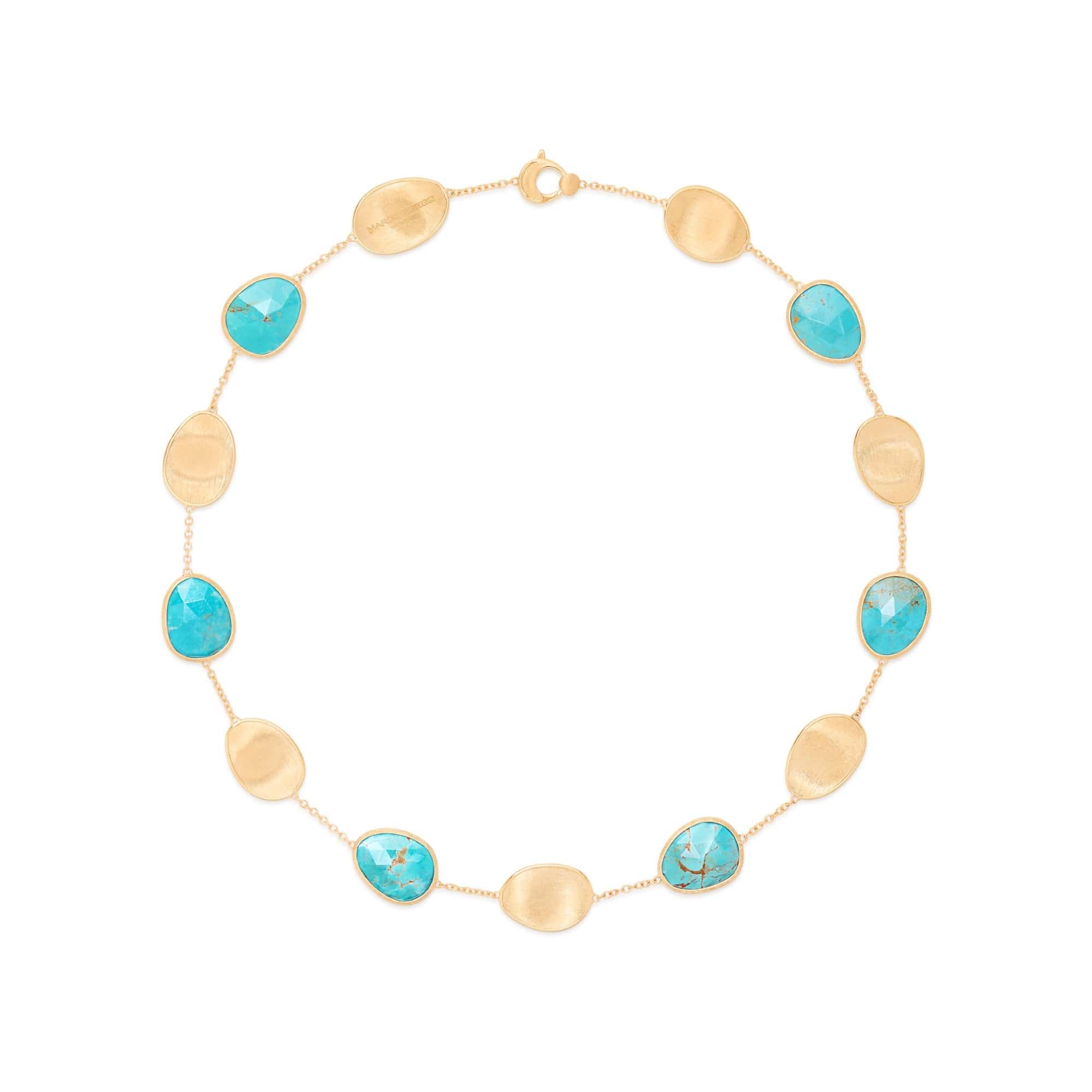 Marco Bicego Lunaria 18K Yellow Gold Turquoise Necklace
