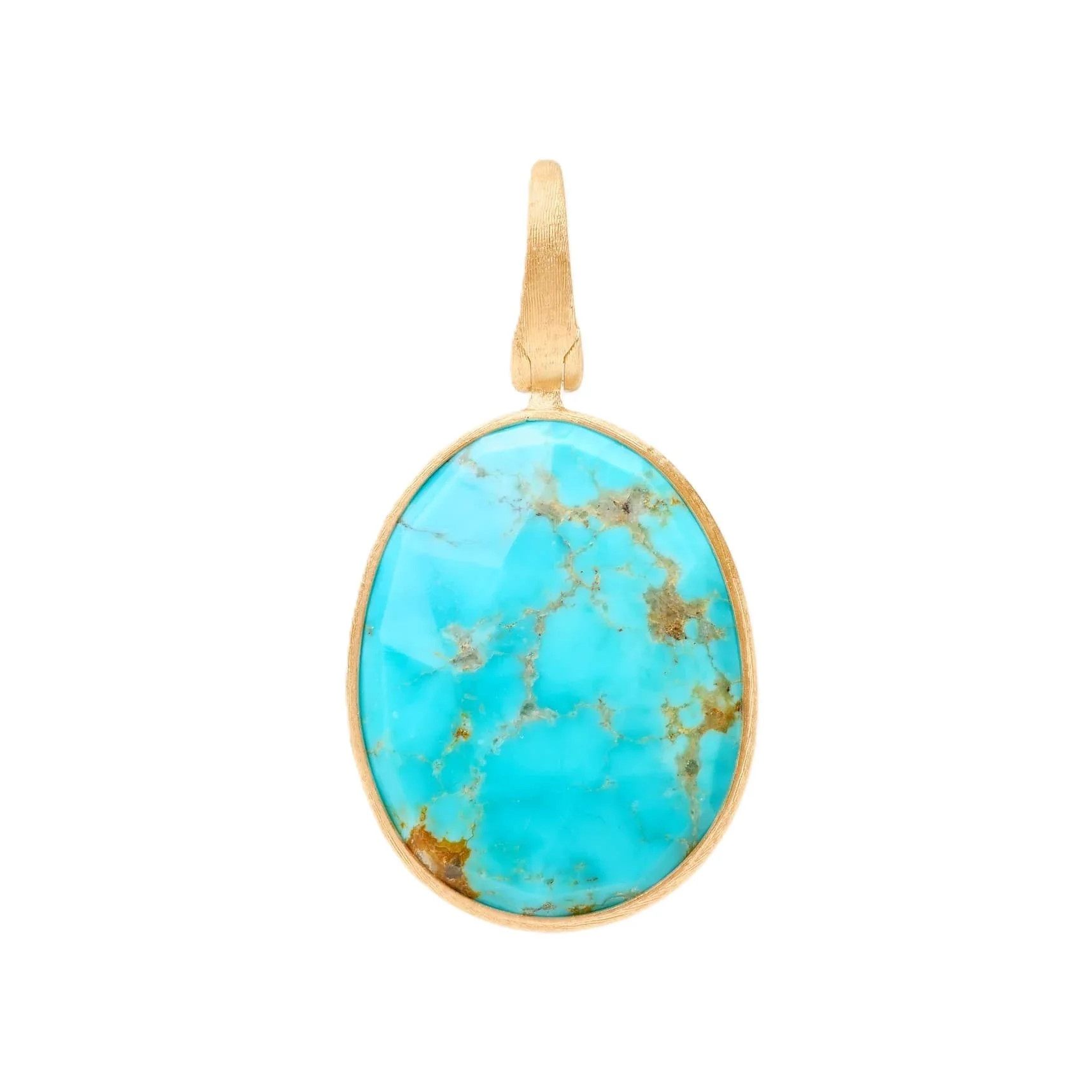 Marco Bicego Lunaria 18K Yellow Gold Turquoise Pendant