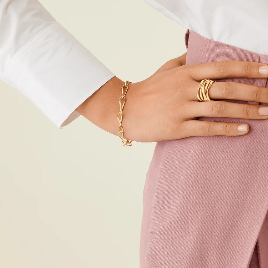 Marco Bicego Marrakech Onde 18K Yellow Gold Twist Link Bracelet - Image 2