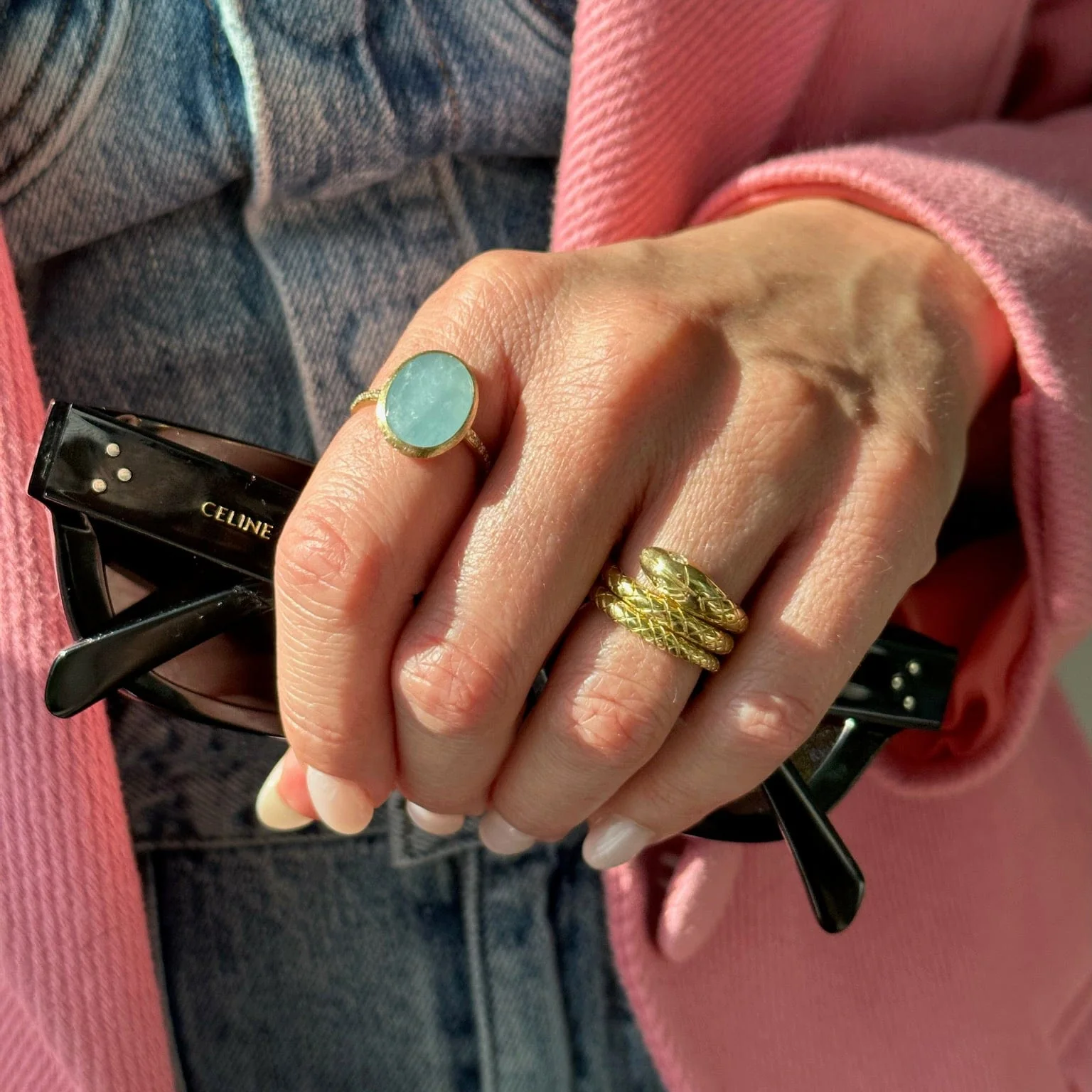 Marco Bicego Siviglia 18K Yellow Gold Aquamarine Ring - Image 2