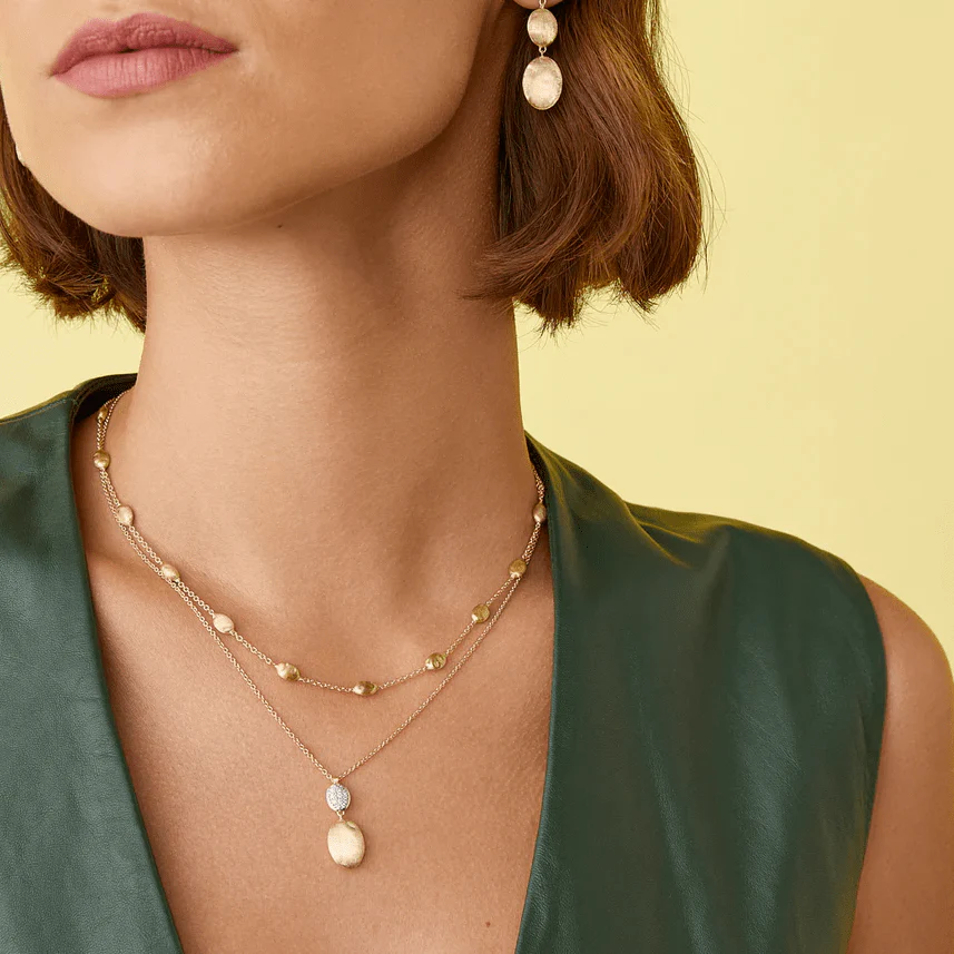Marco Bicego Siviglia 18K Yellow Gold Bead Station Necklace - Image 2