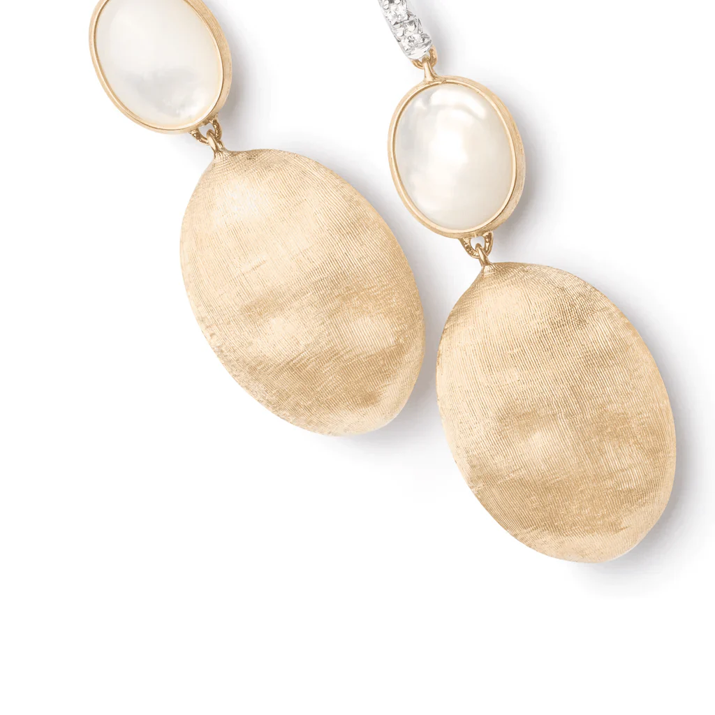 Marco Bicego Siviglia 18K Yellow Gold Mother of Pearl Drop Earrings - Image 2