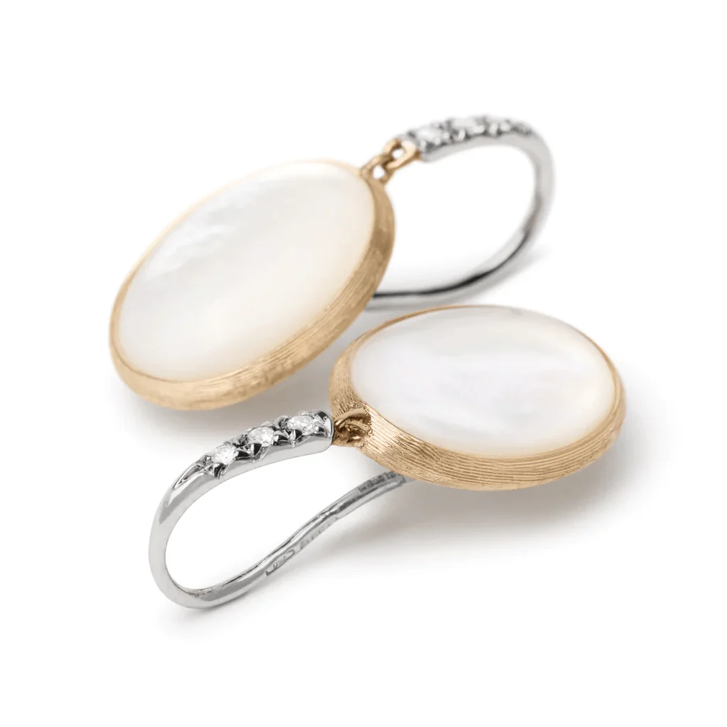 Marco Bicego Siviglia 18K Yellow Gold Mother of Pearl Earrings - Image 2
