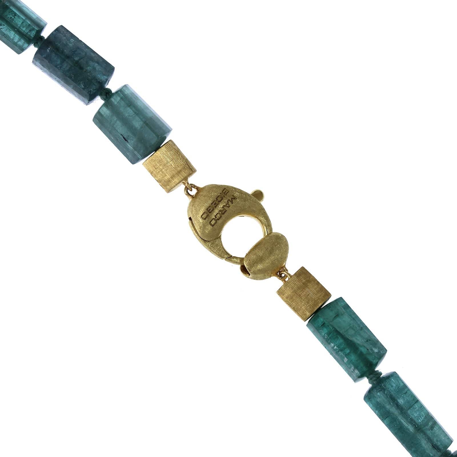 Marco Bicego Unico 18K Yellow Gold Green Tourmaline Bead Necklace - Image 2