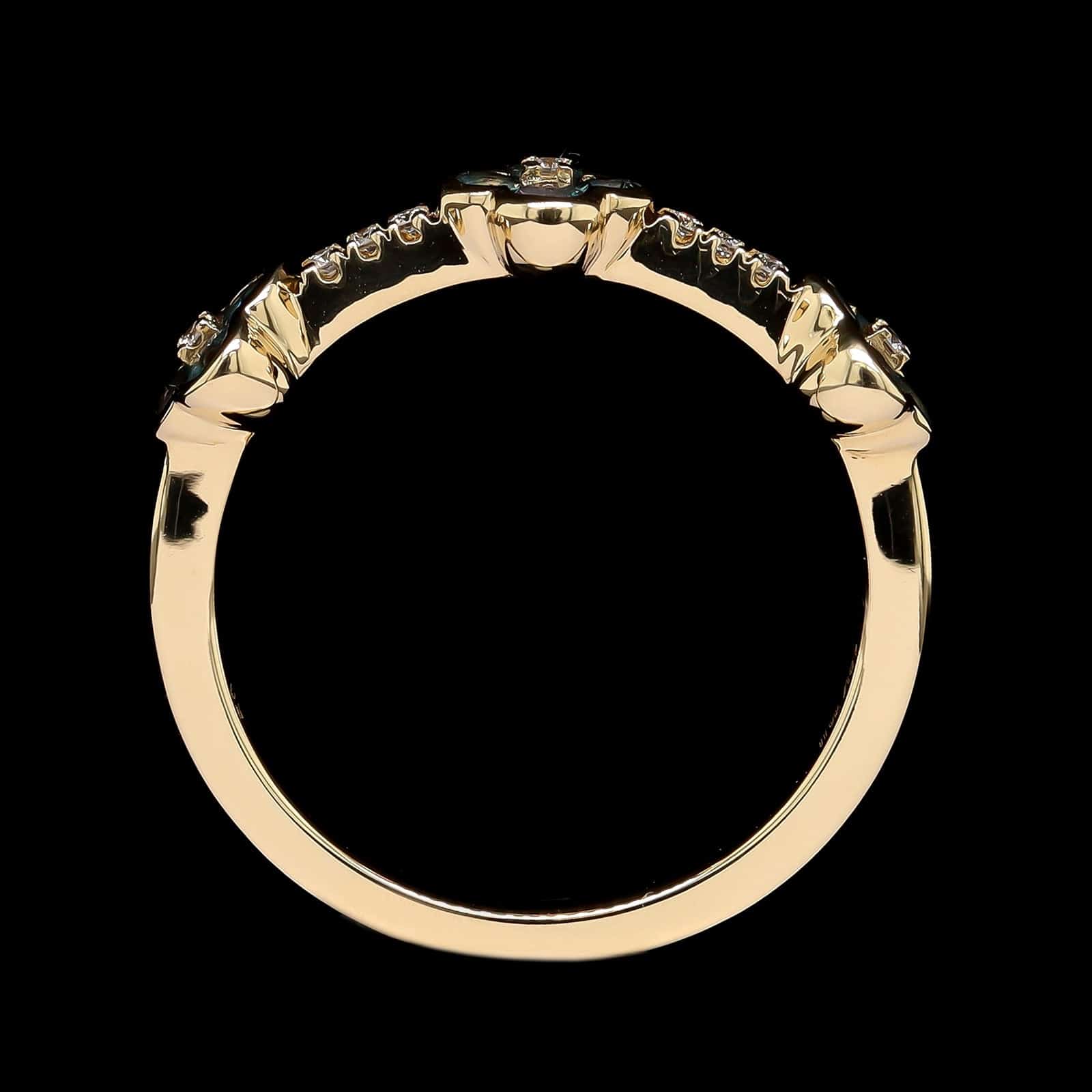 Mark Henry 18K Yellow Gold Estate Alexandrite and Diamond Ring - Image 3