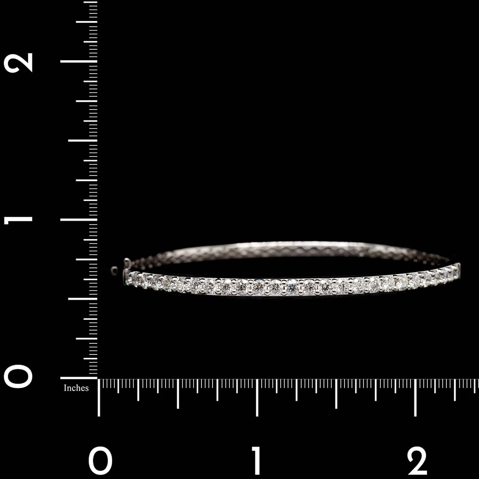 Memoire 18K White Gold Diamond Bangle - Image 4
