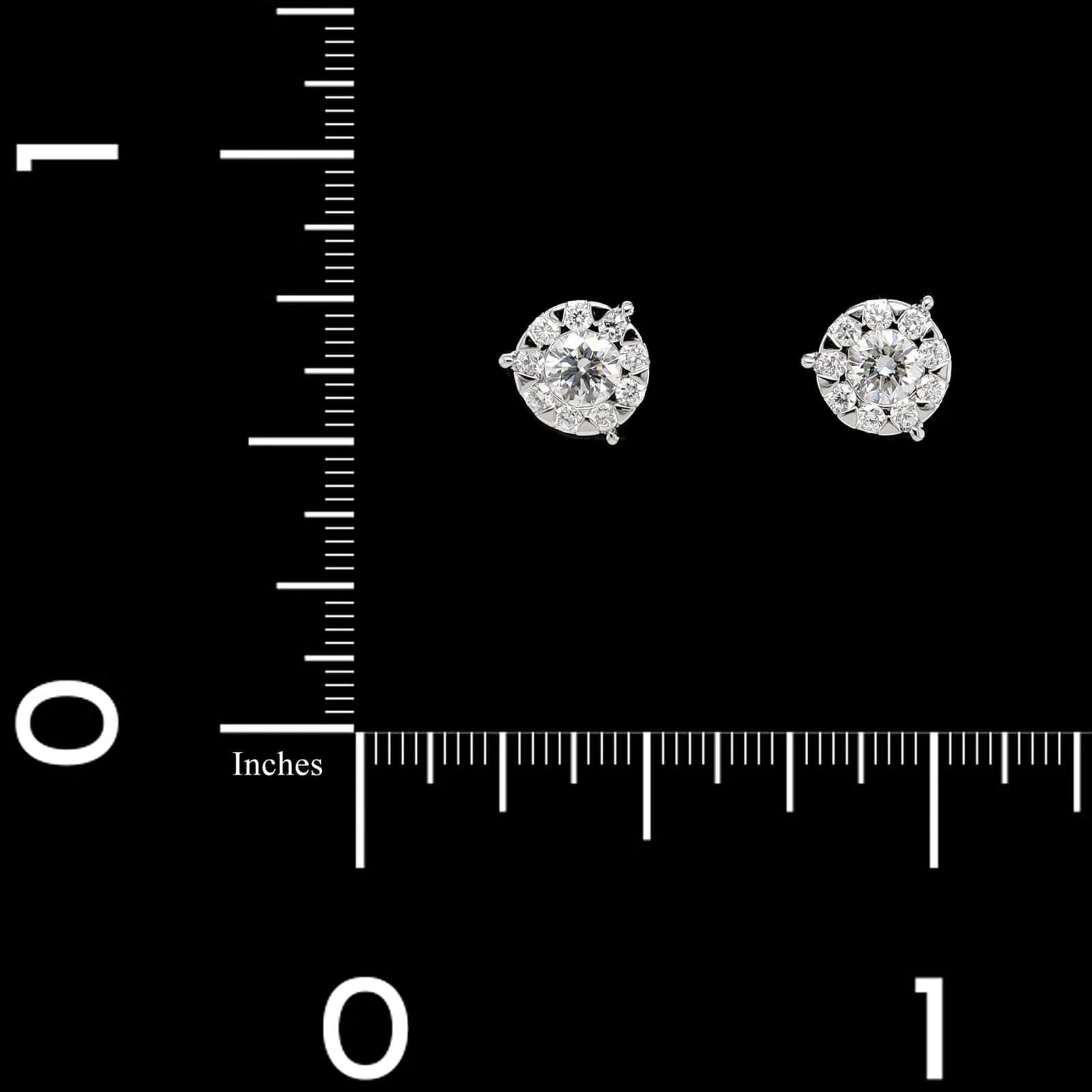 Memoire 18K White Gold Estate Bouquet Earrings - Image 3