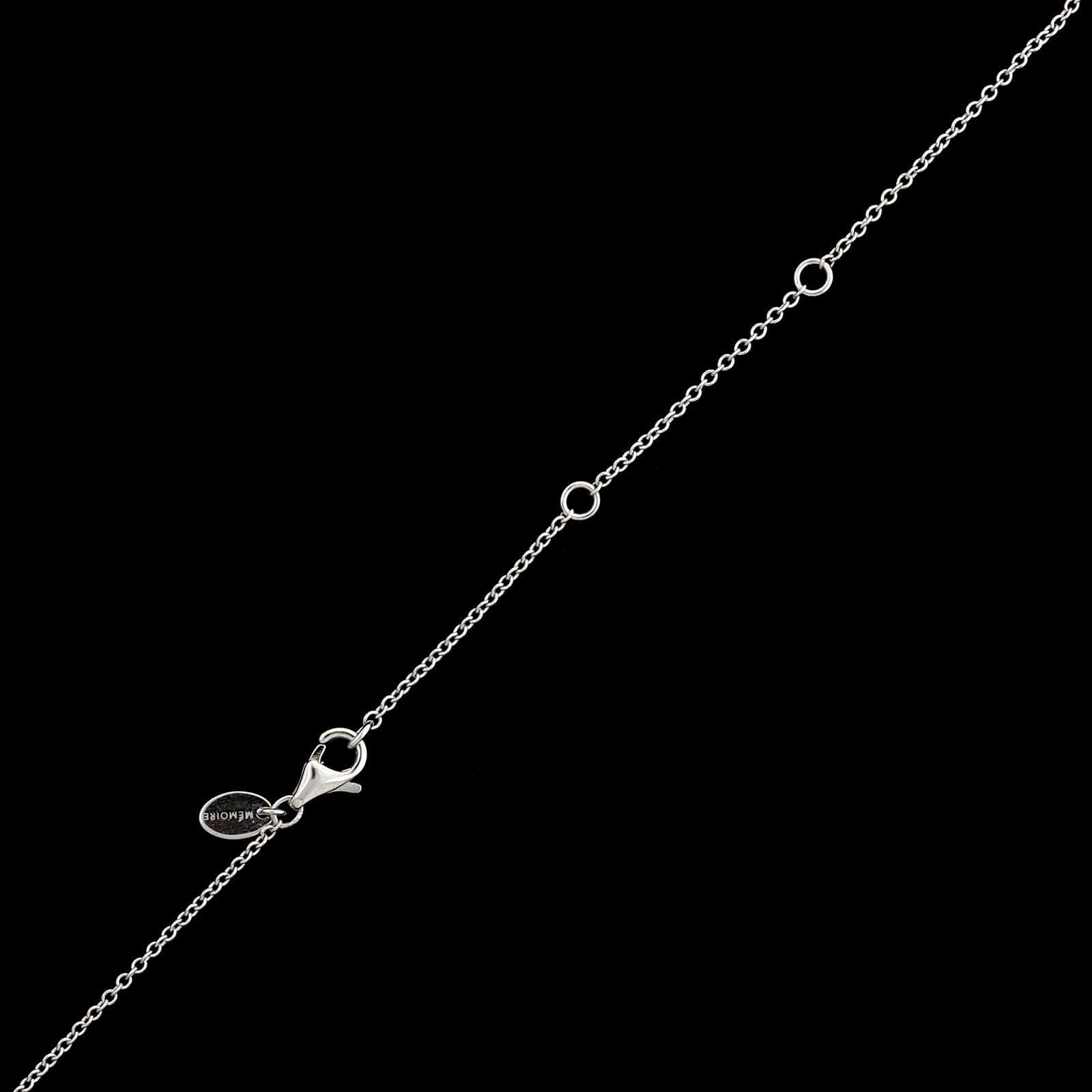Memoire 18K White Gold Estate Diamond Bouquet Pendant Necklace - Image 3