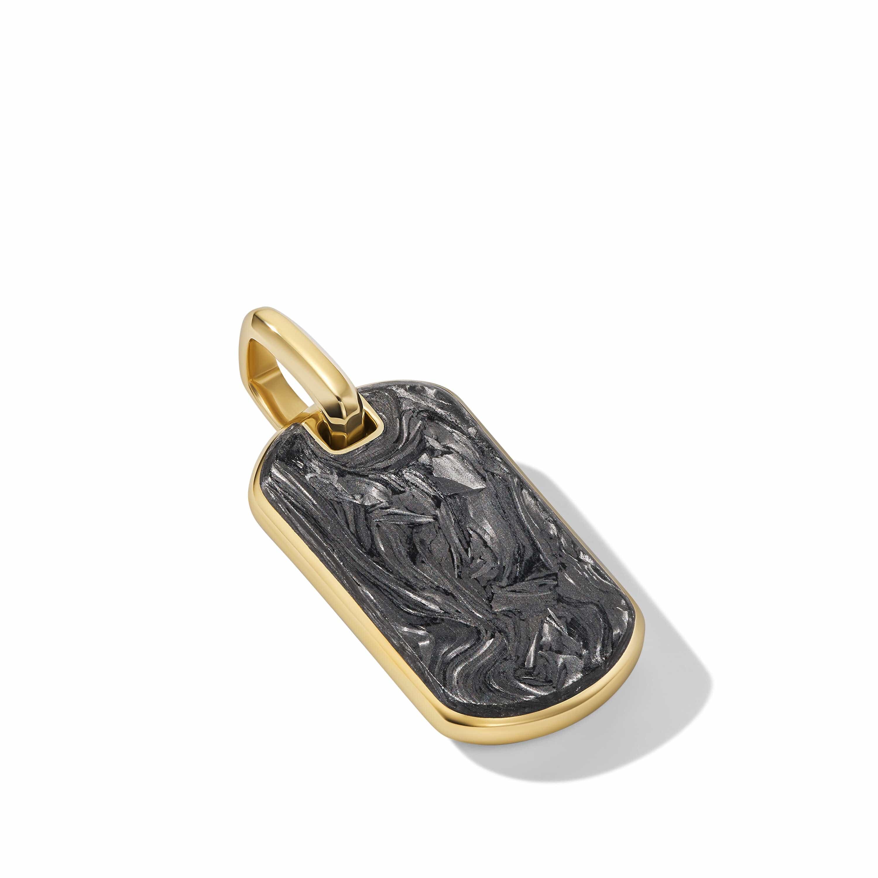 Forged Carbon Tag in 18K Yellow Gold - Image 3