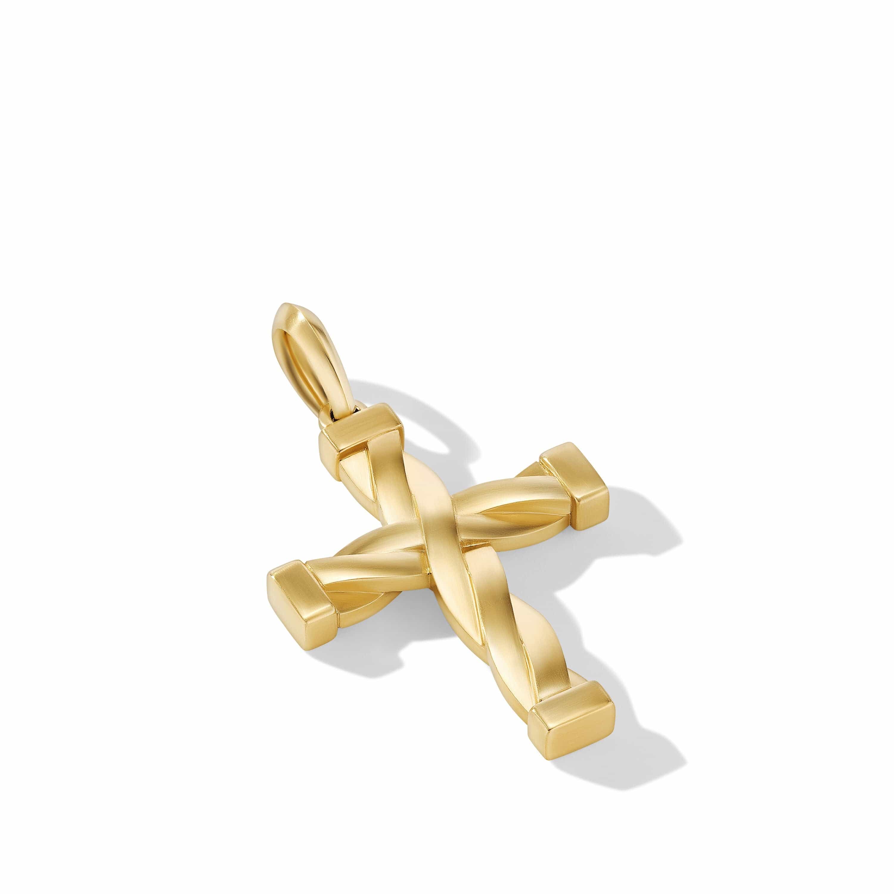 DY Helios Cross Pendant in 18K Yellow Gold - Image 2