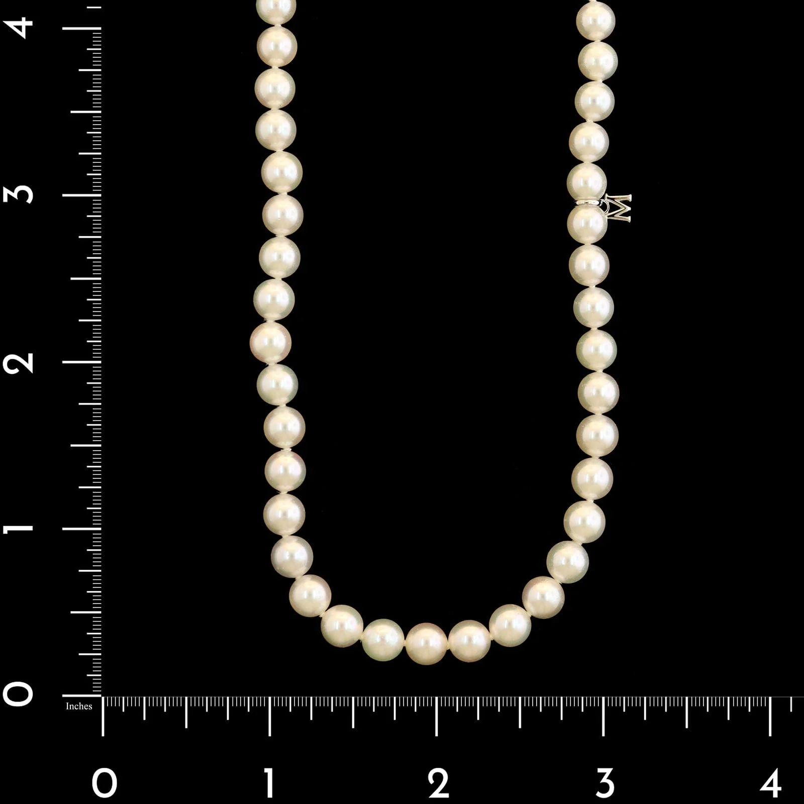 Mikimoto 18K White Gold Estate Akoya Cultured Pearl Necklace - Image 5
