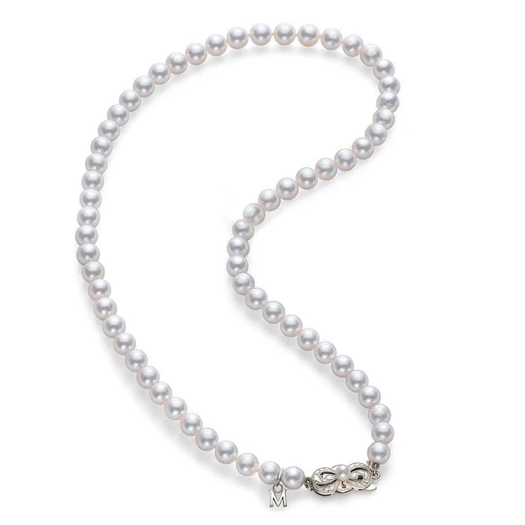 Mikimoto 18K White Gold Pearl Necklace