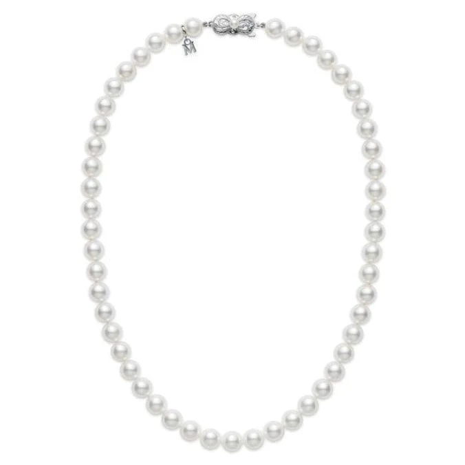 Mikimoto 18K White Gold Pearl Necklace
