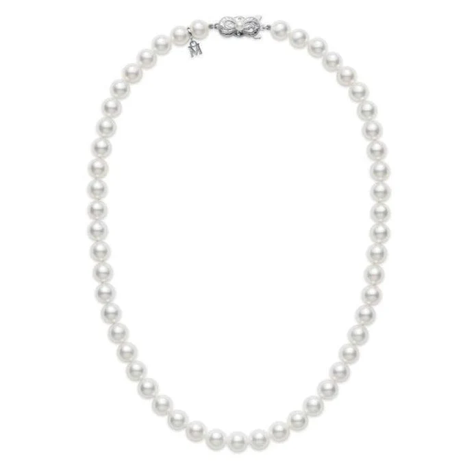 Mikimoto 18K White Gold Pearl Necklace