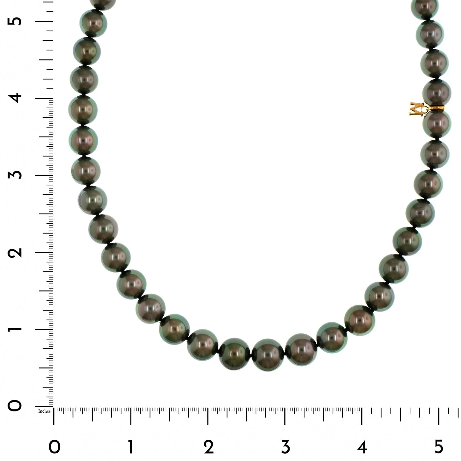 Mikimoto 18K Yellow Gold and Black South Sea Pearl 16" Necklace - Image 3