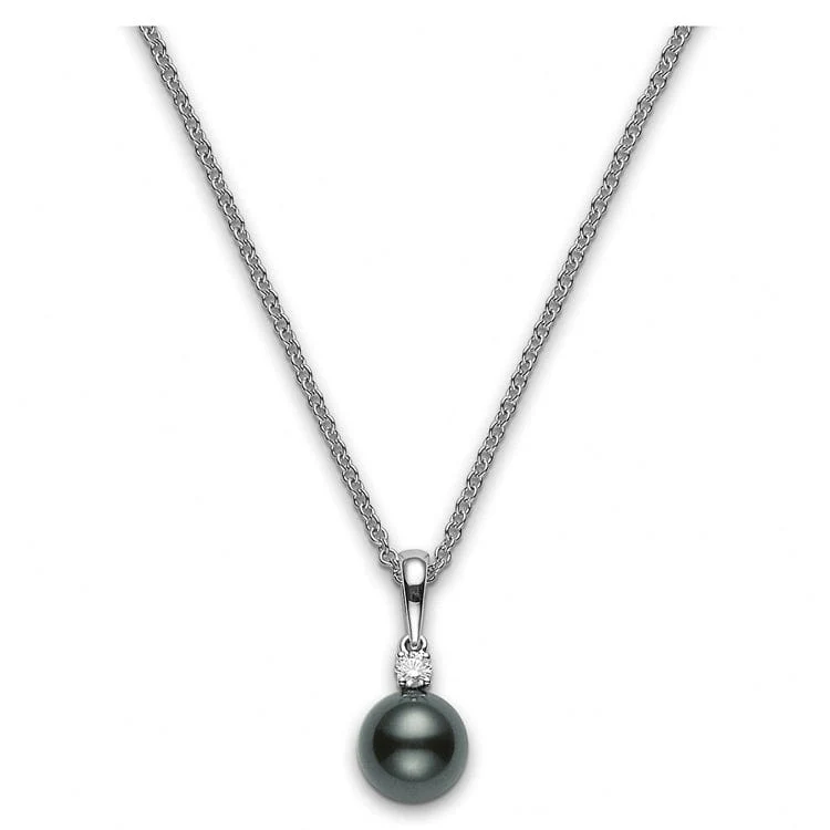 Mikimoto 18K Yellow Gold Black South Sea Pearl Pendant