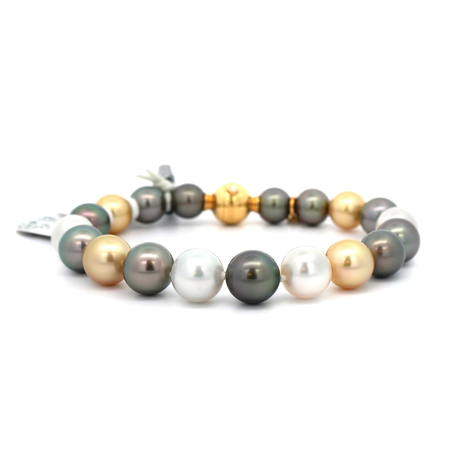 Mikimoto 18K Yellow Gold Multi South Sea Pearl Bracelet
