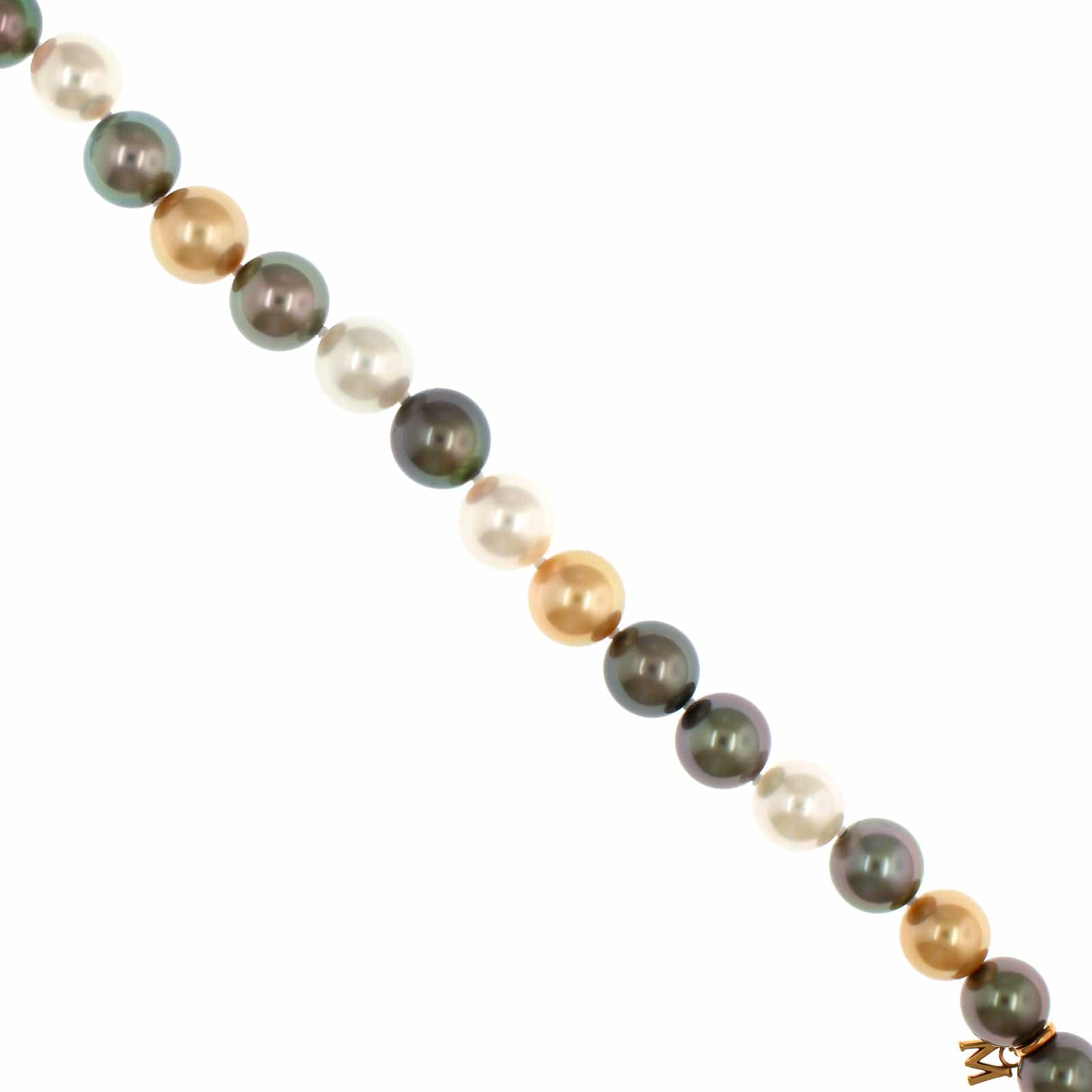 Mikimoto 18K Yellow Gold Multi South Sea Pearl Bracelet - Image 2