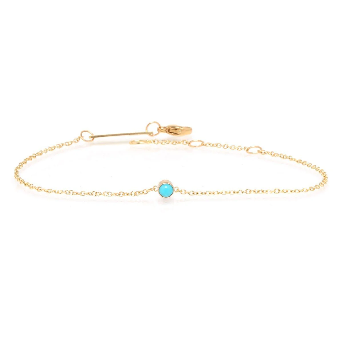 Zoe Chicco 14K Yellow Gold Turquoise Bezel Set Bracelet