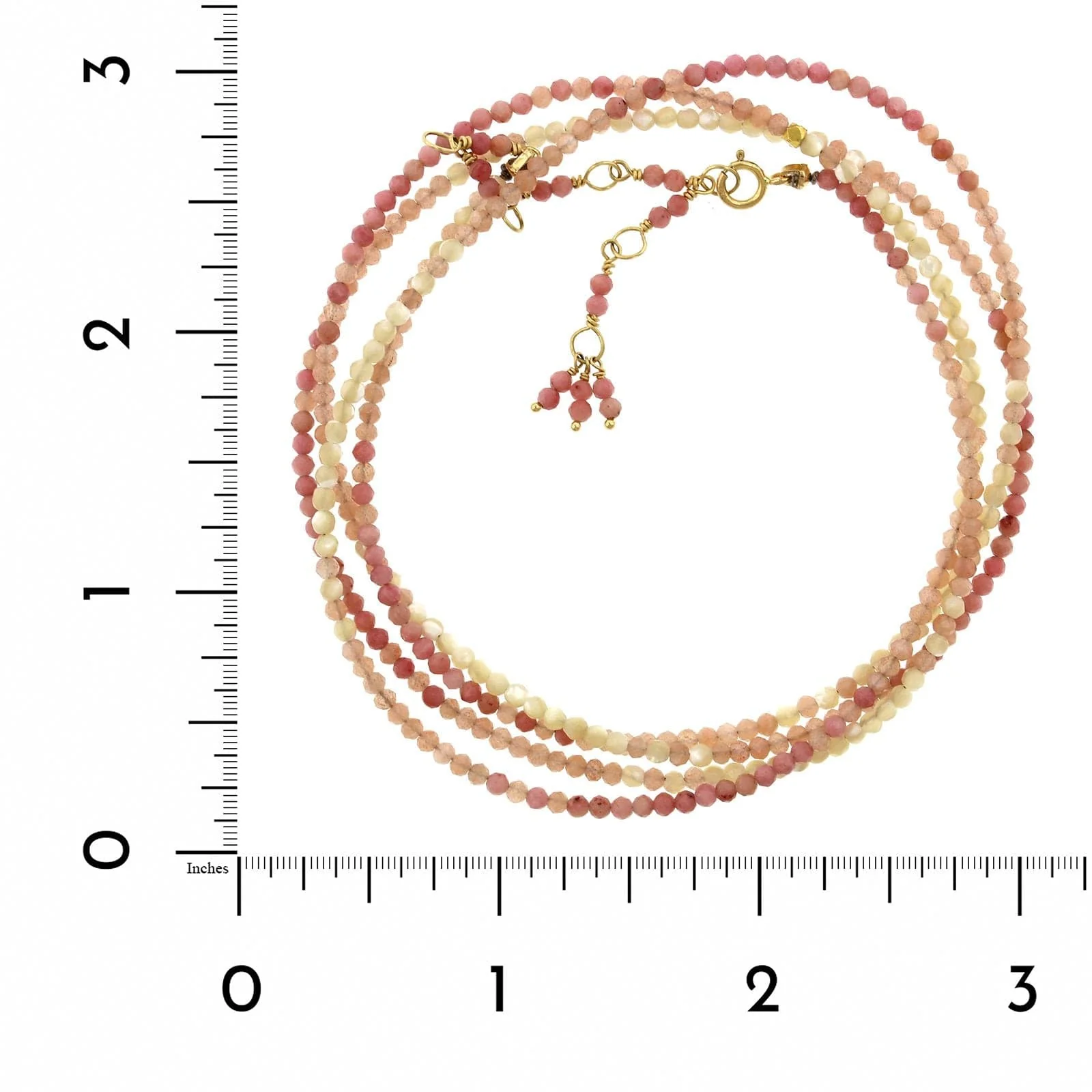 18K Yellow Gold Multi Stone Wrap Bracelet - Image 3