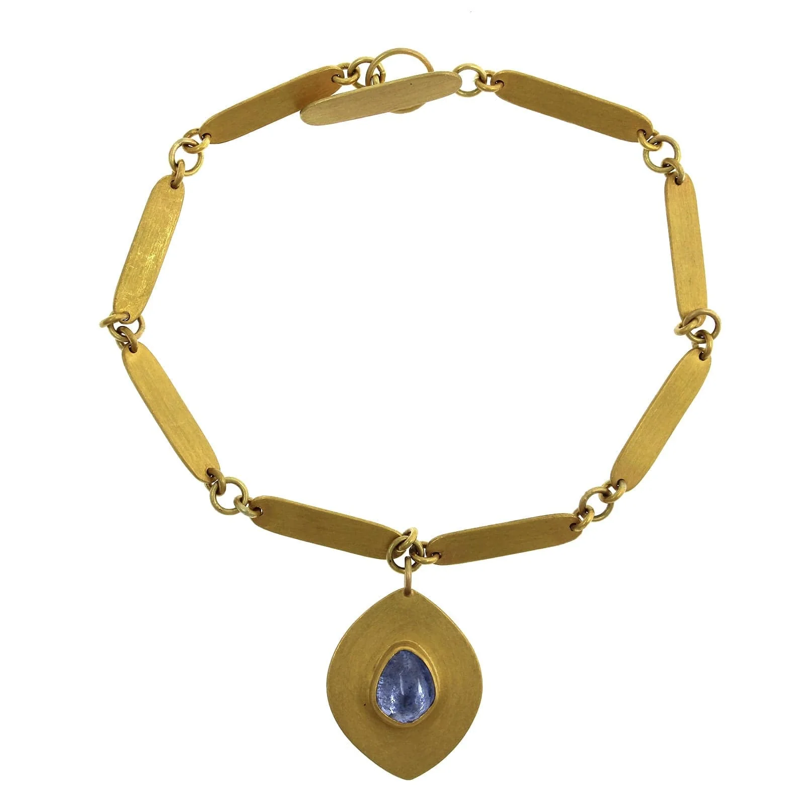 Mallary Marks 22K Yellow Gold Spinel Pendant Bracelet - Image 4