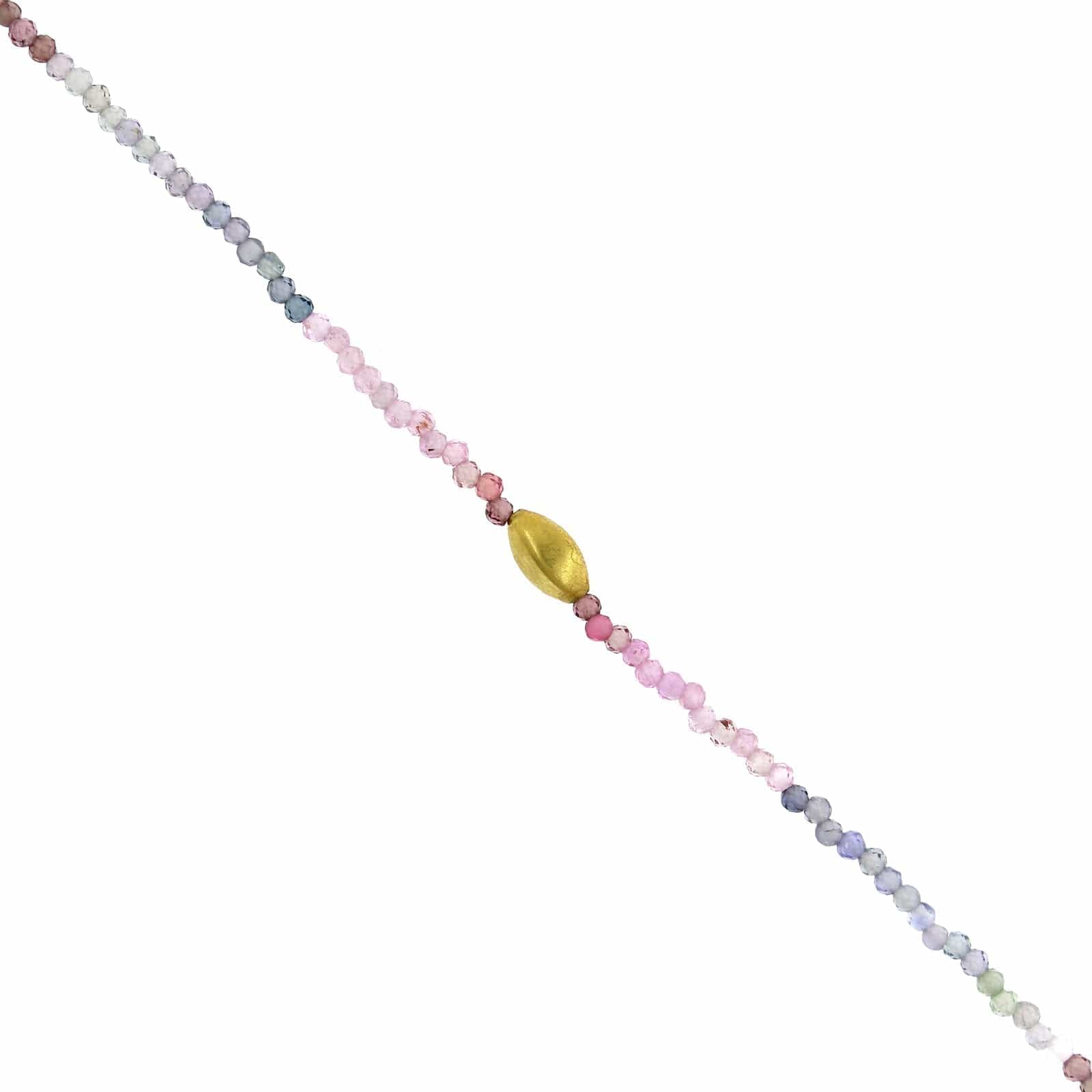 18K Yellow Gold Spinel Beaded Bracelet - Image 2