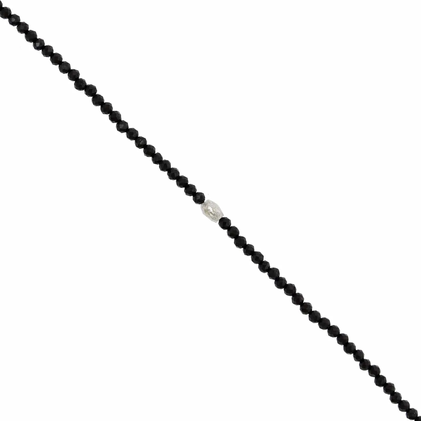 18K Yellow Gold Black Spinel Beaded Bracelet - Image 2