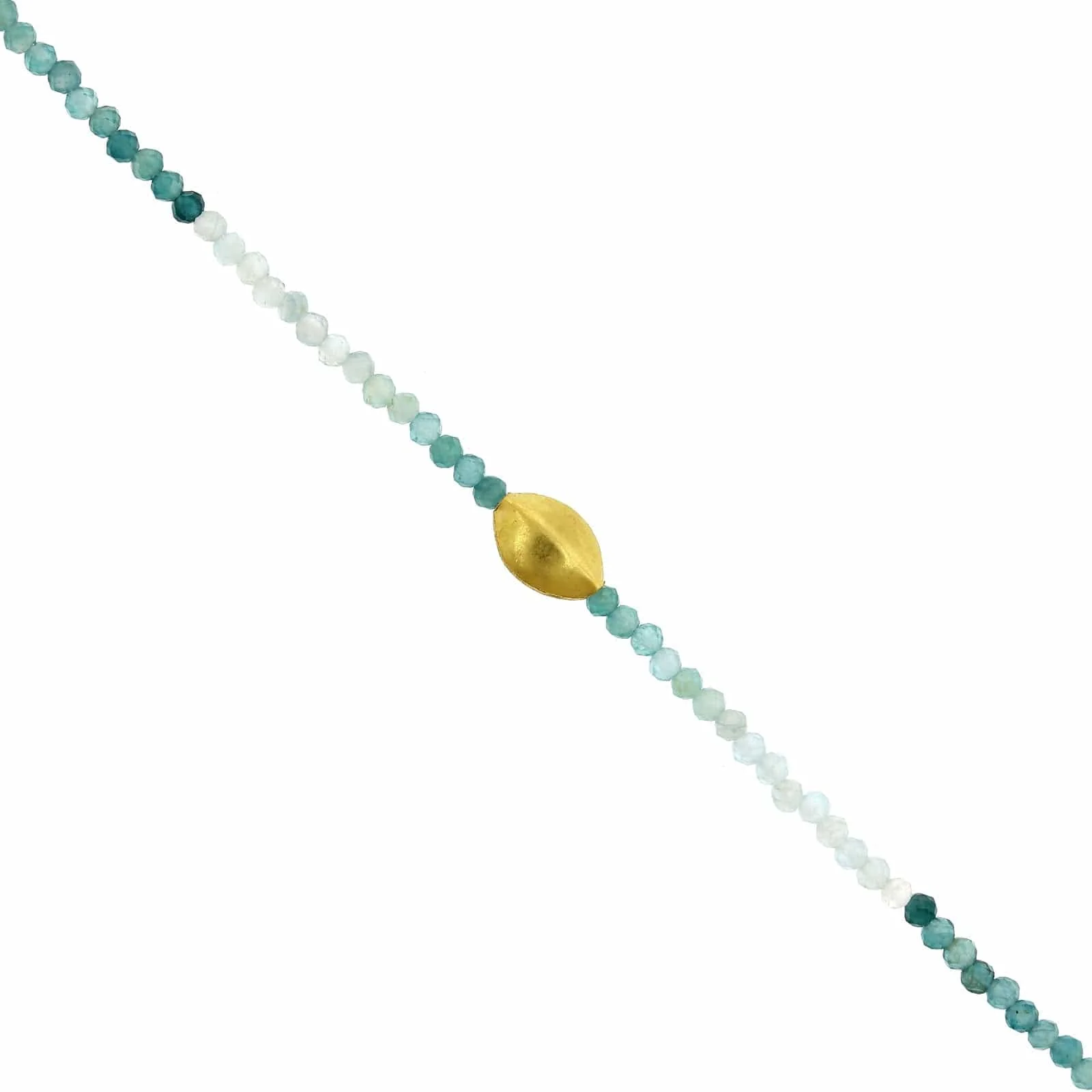 18K Yellow Gold Ombre Grandidierite Bead Bracelet - Image 2
