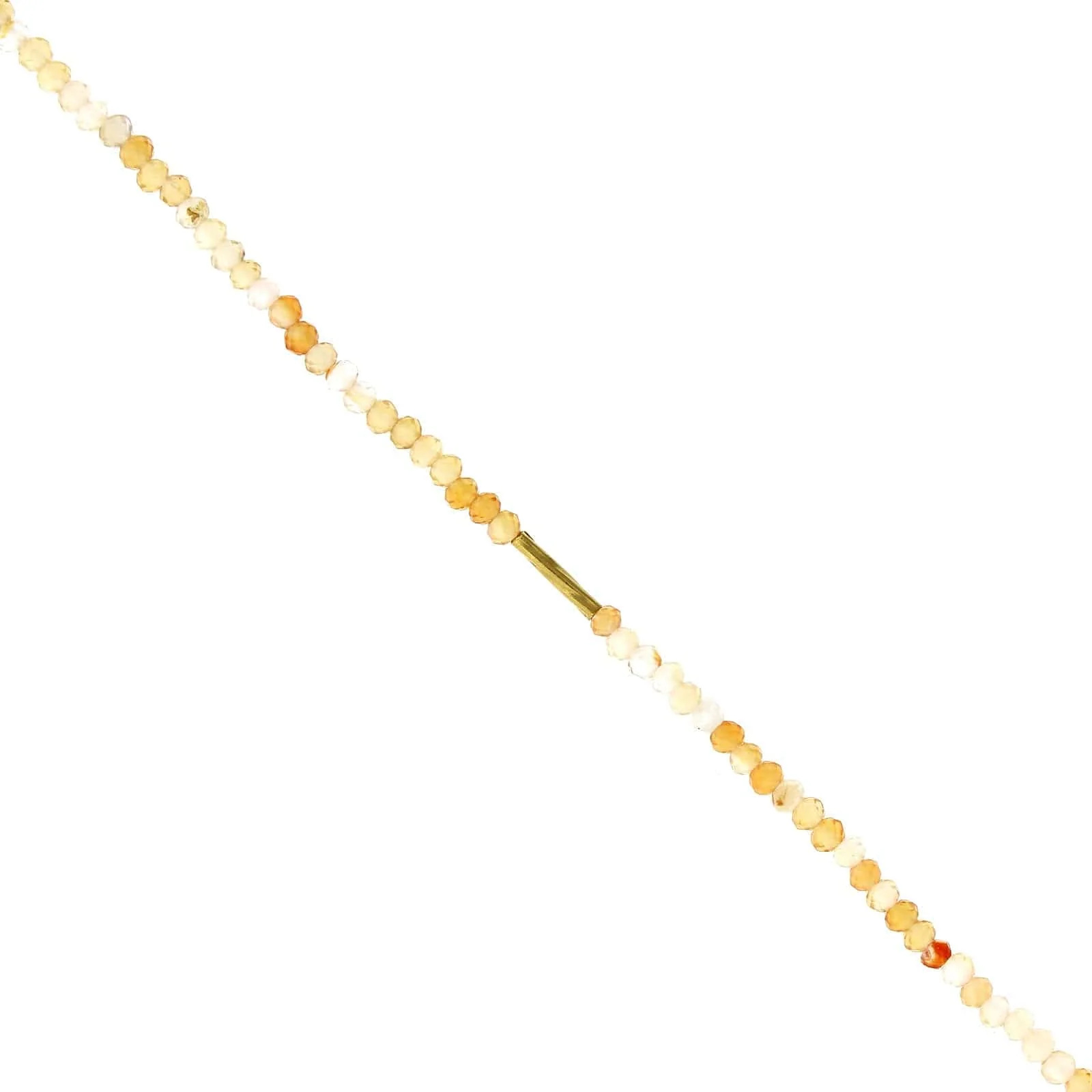 18K Yellow Gold Ombre Carnelian Bead Bracelet - Image 2