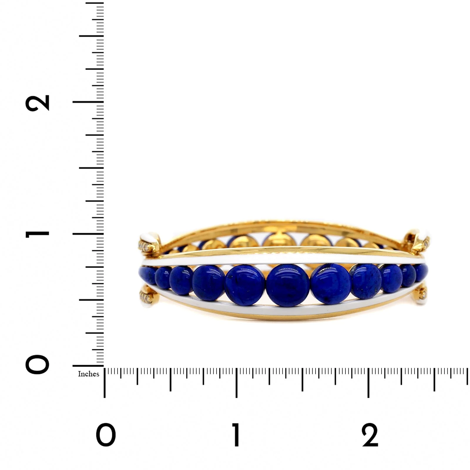 Etho Maria 18K Yellow Gold Brown Diamond and White Ceramic Bracelet - Image 3