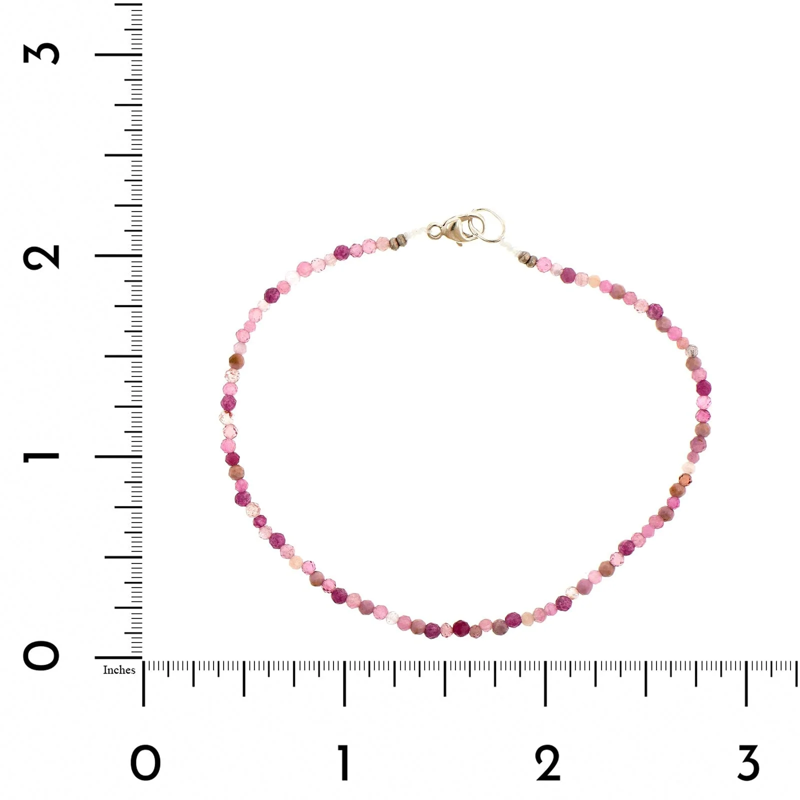 Sterling Silver Multi Gem Beaded Bracelet - Image 2