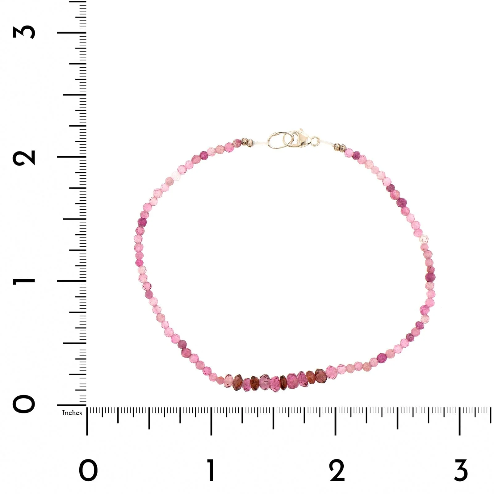 Sterling Silver Multi Gem & Tourmaline Beaded Bracelet - Image 2