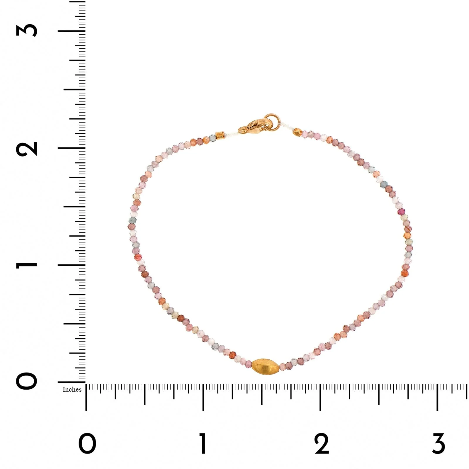 18K Yellow Gold Spinel Beaded Bracelet - Image 2