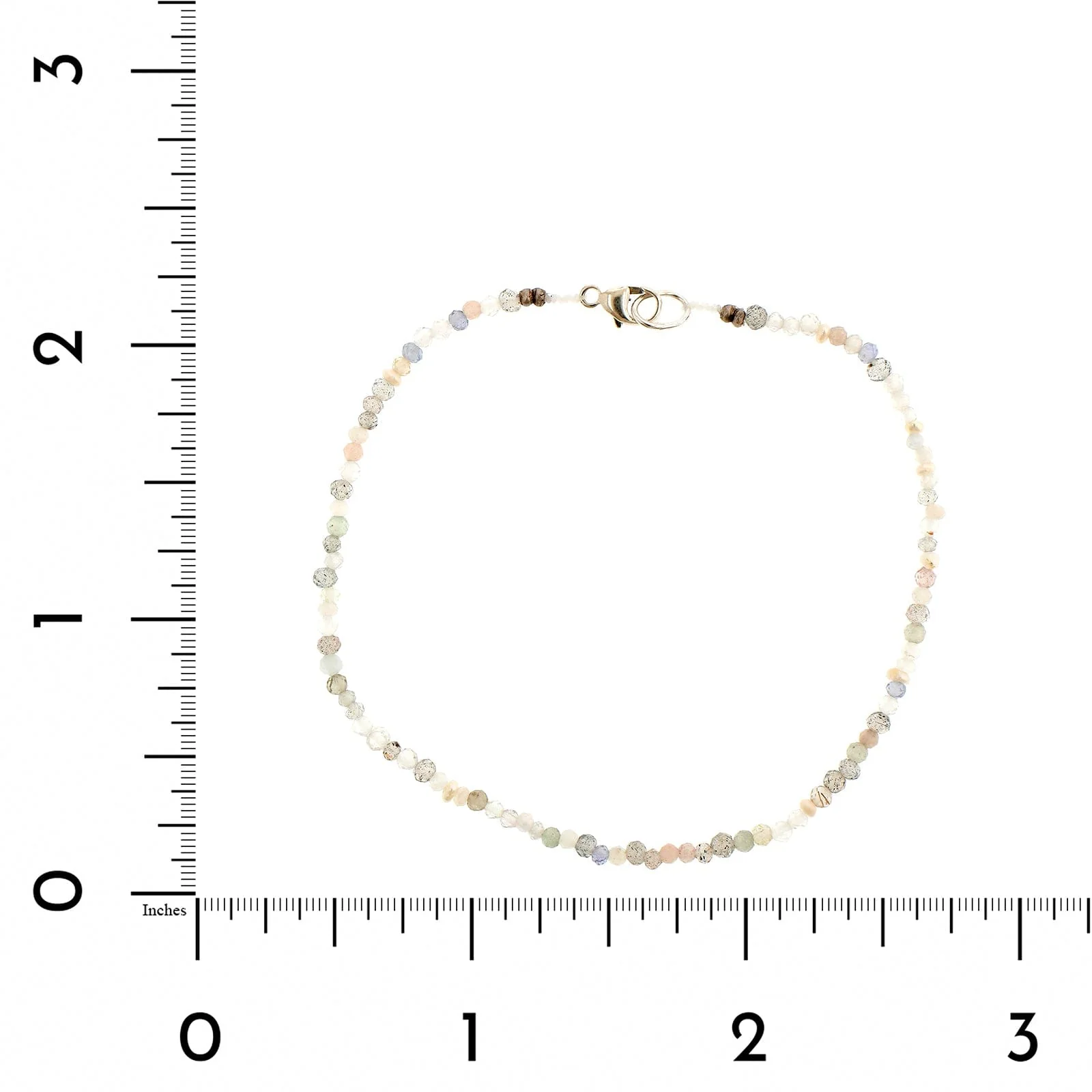 Sterling Silver Multi Gem Beaded Bracelet - Image 2