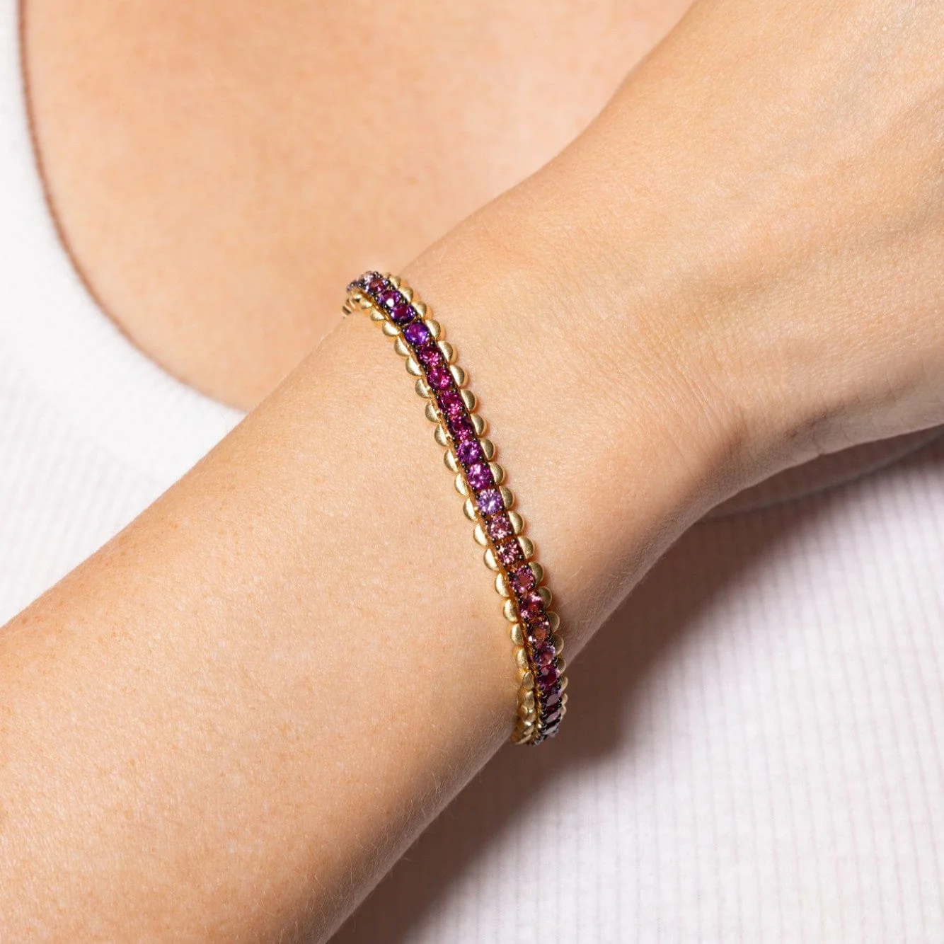 Emily P. Wheeler 18K Yellow Gold Multi Gemstone Ombre Painted Desert Bracelet - Image 2