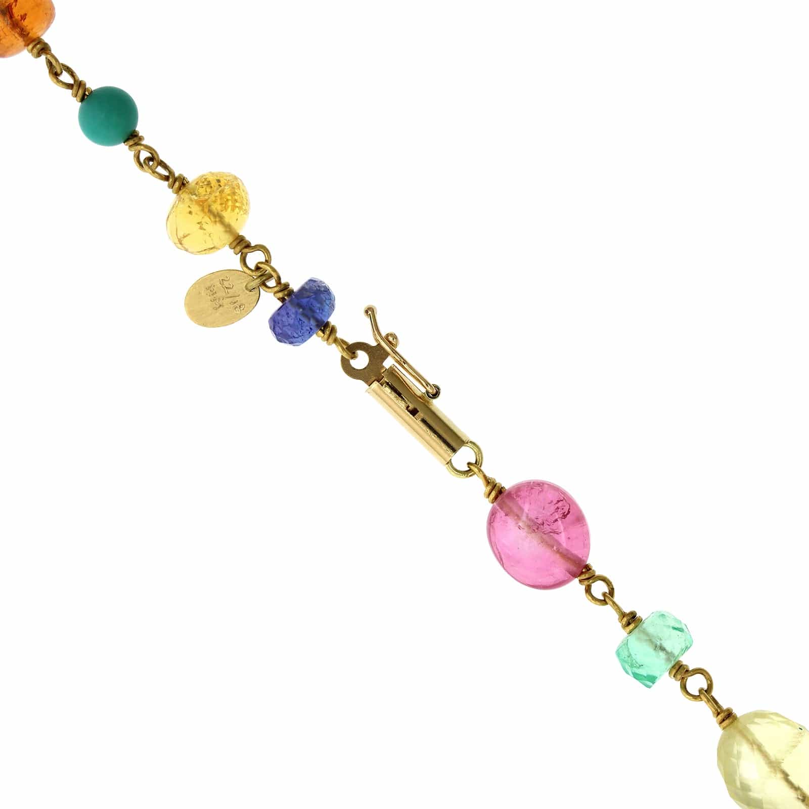 Mallary Marks 22K Yellow Gold Multi Gemstone Necklace - Image 2