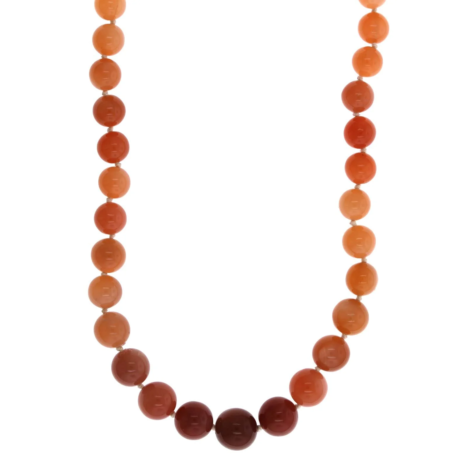 18K Yellow Gold Moonstone Strand Necklace - Image 4