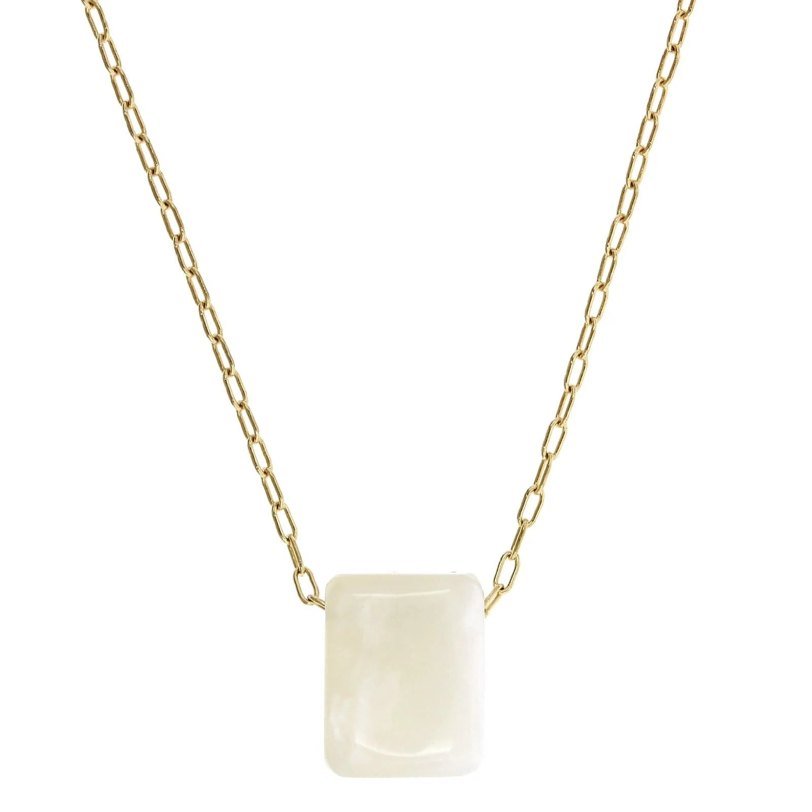 18K Yellow Gold Labradorite Pendant - Image 4