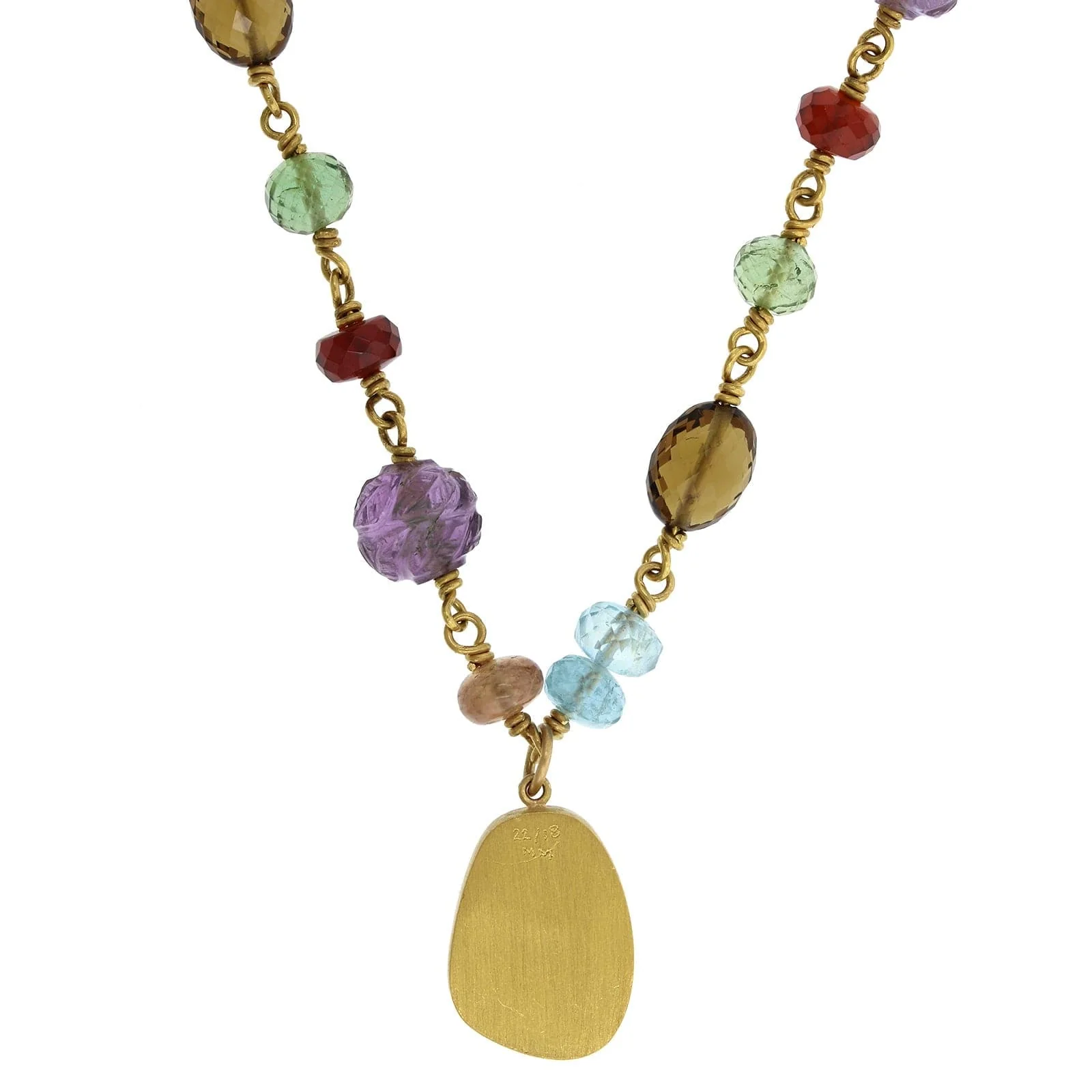 Mallary Marks 22K Yellow Gold Multi Stone Necklace - Image 3