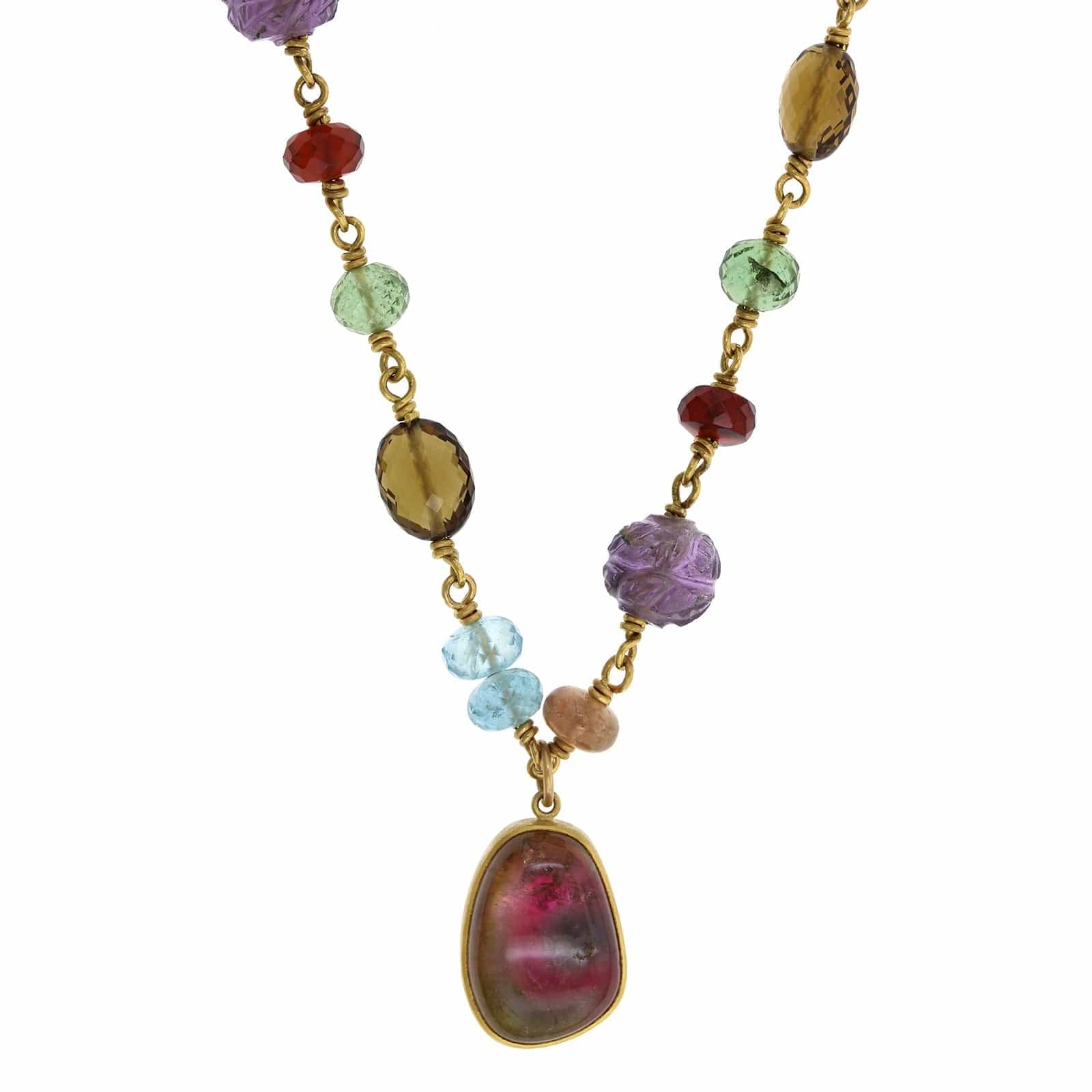 Mallary Marks 22K Yellow Gold Multi Stone Necklace - Image 5