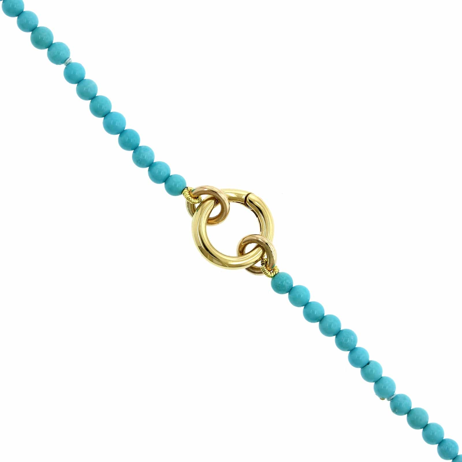 14K Yellow Gold Beaded Coral Wrap Necklace - Image 2