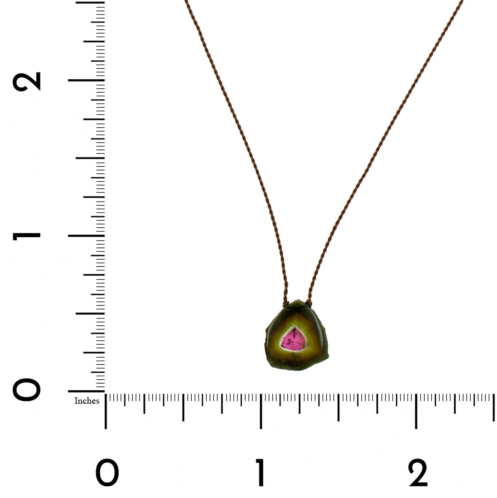 Sterling Silver Watermelon Tourmaline Strand Necklace - Image 2