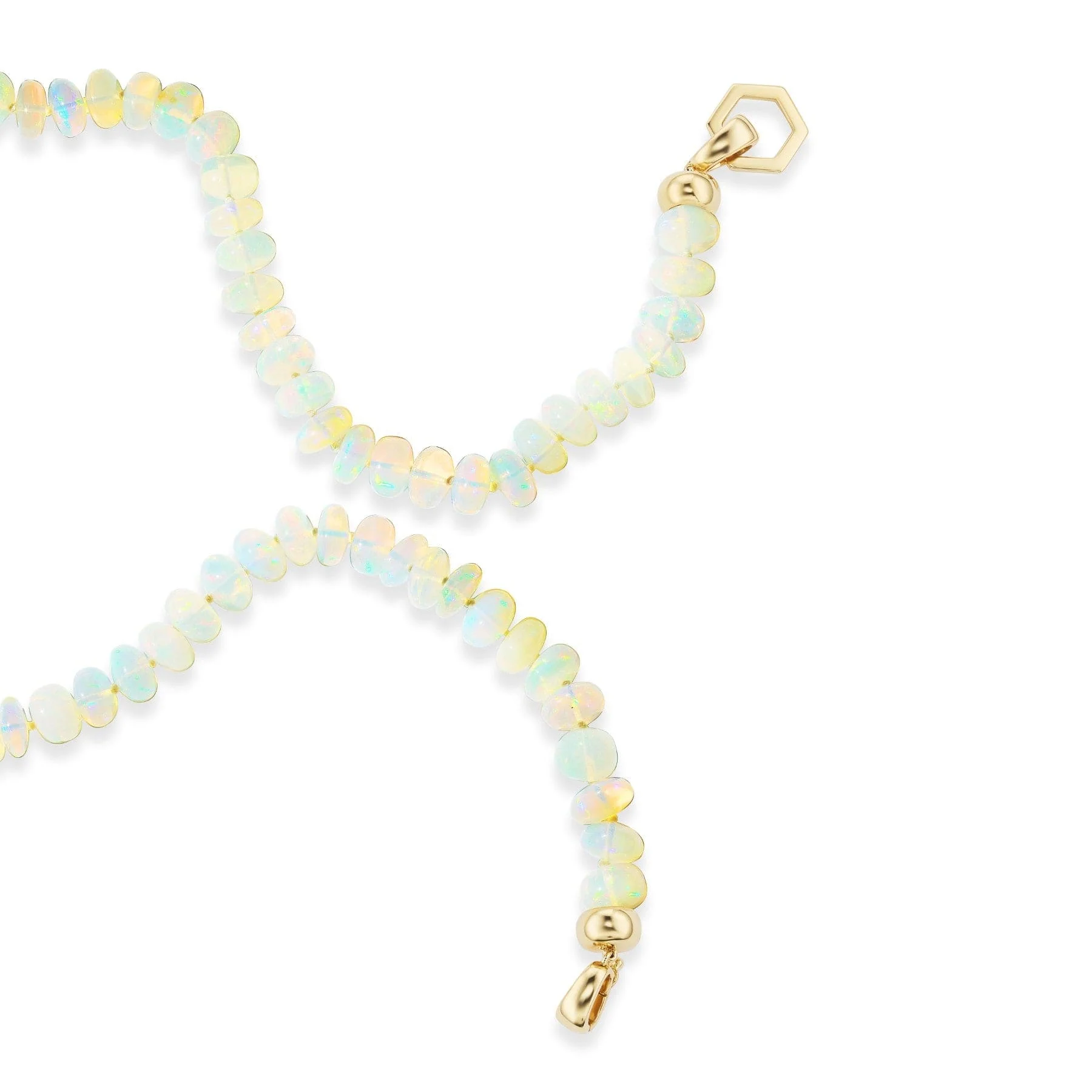 Harwell Godfrey 18K Yellow Gold Opal Bead Foundation Necklace - Image 2