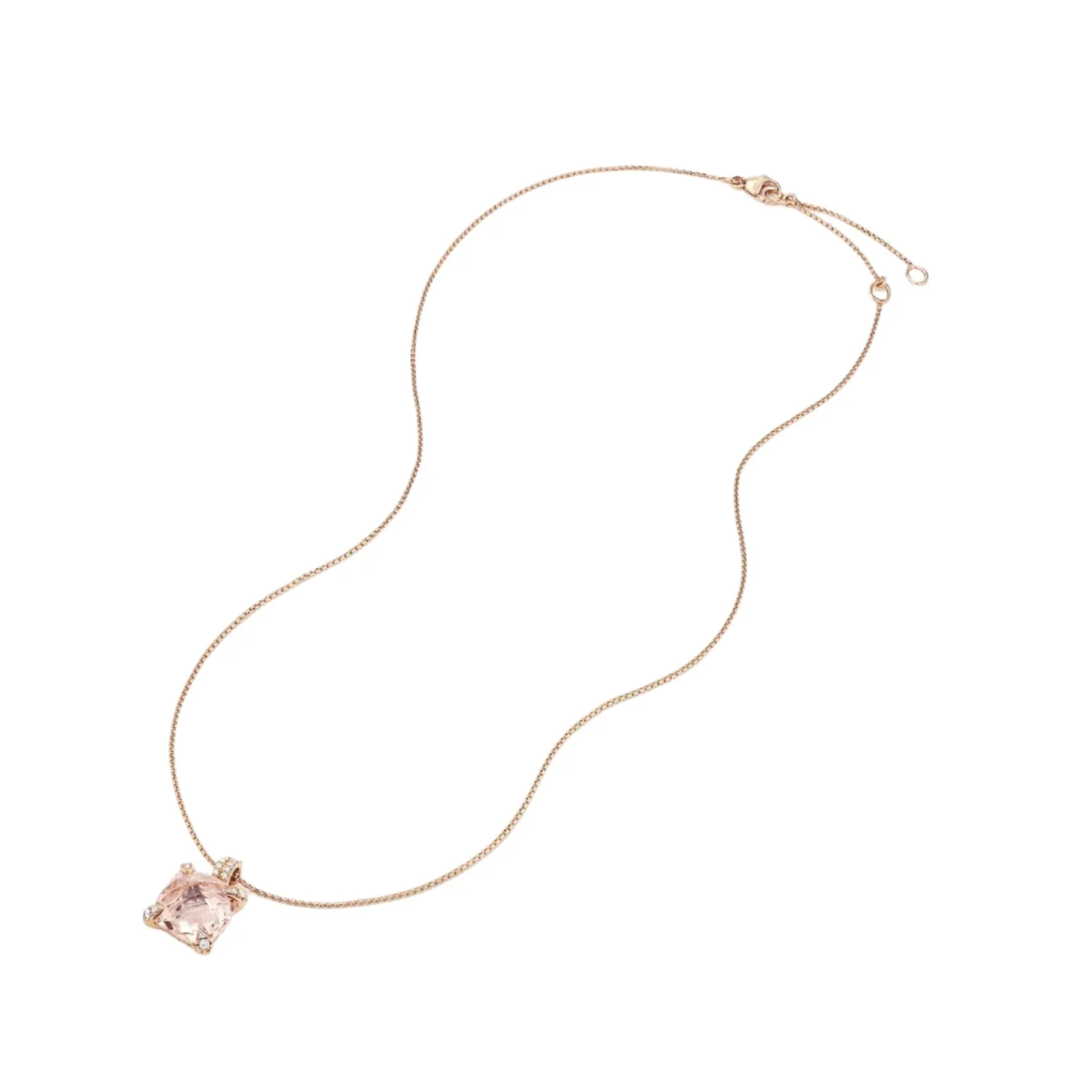 Chatelaine® Pendant Necklace with Diamonds in 18K Rose Gold, 11mm - Image 4
