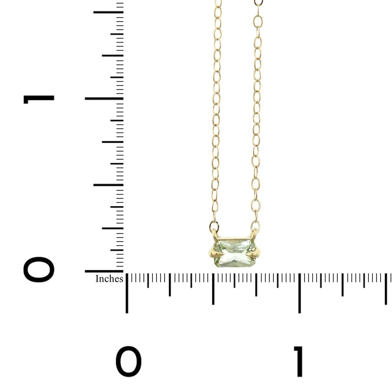 14K Yellow Gold Blue Tourmaline Pendant - Image 3